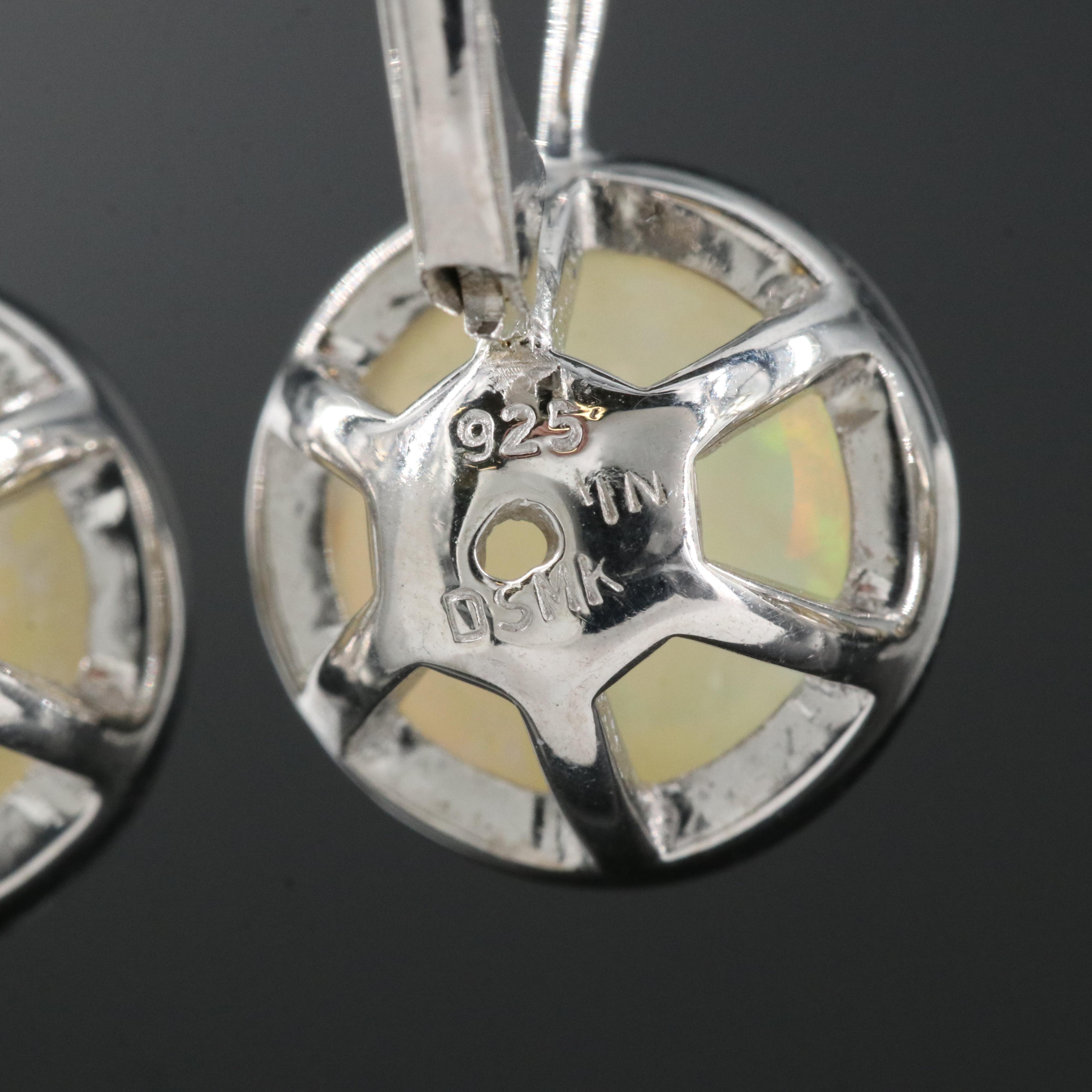 Sterling Opal Earrings