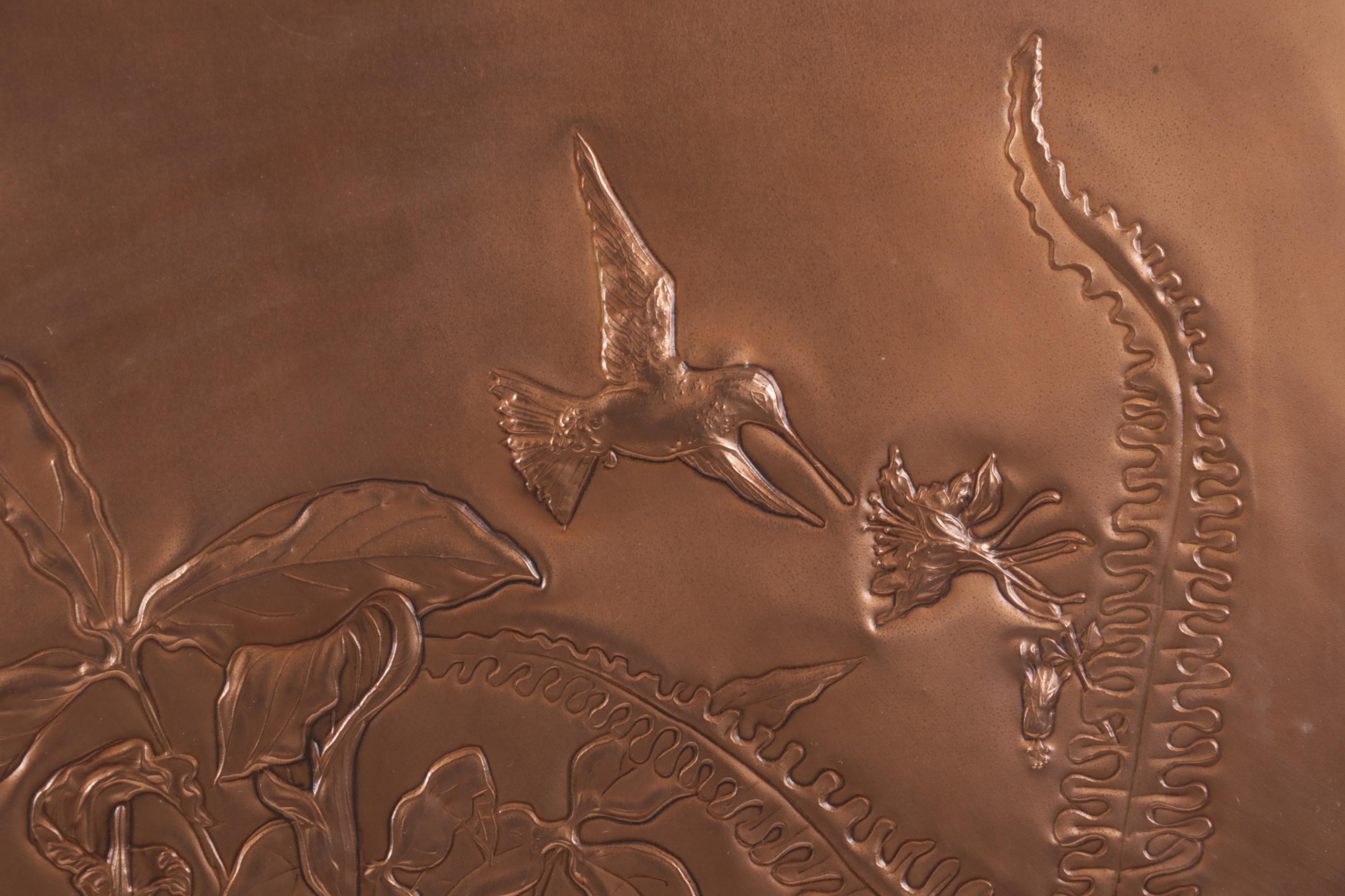 Linda Greenway Copper Repoussé Relief Wall Hanging, 1985