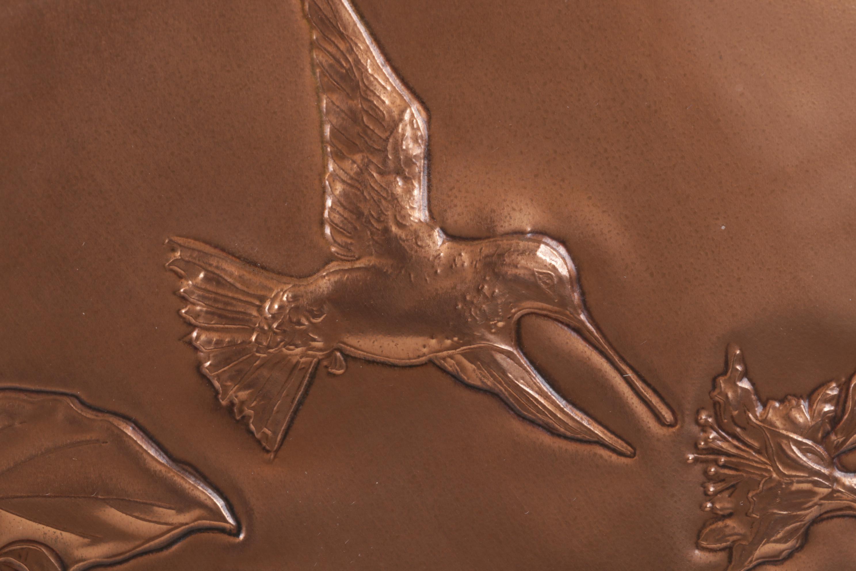 Linda Greenway Copper Repoussé Relief Wall Hanging, 1985