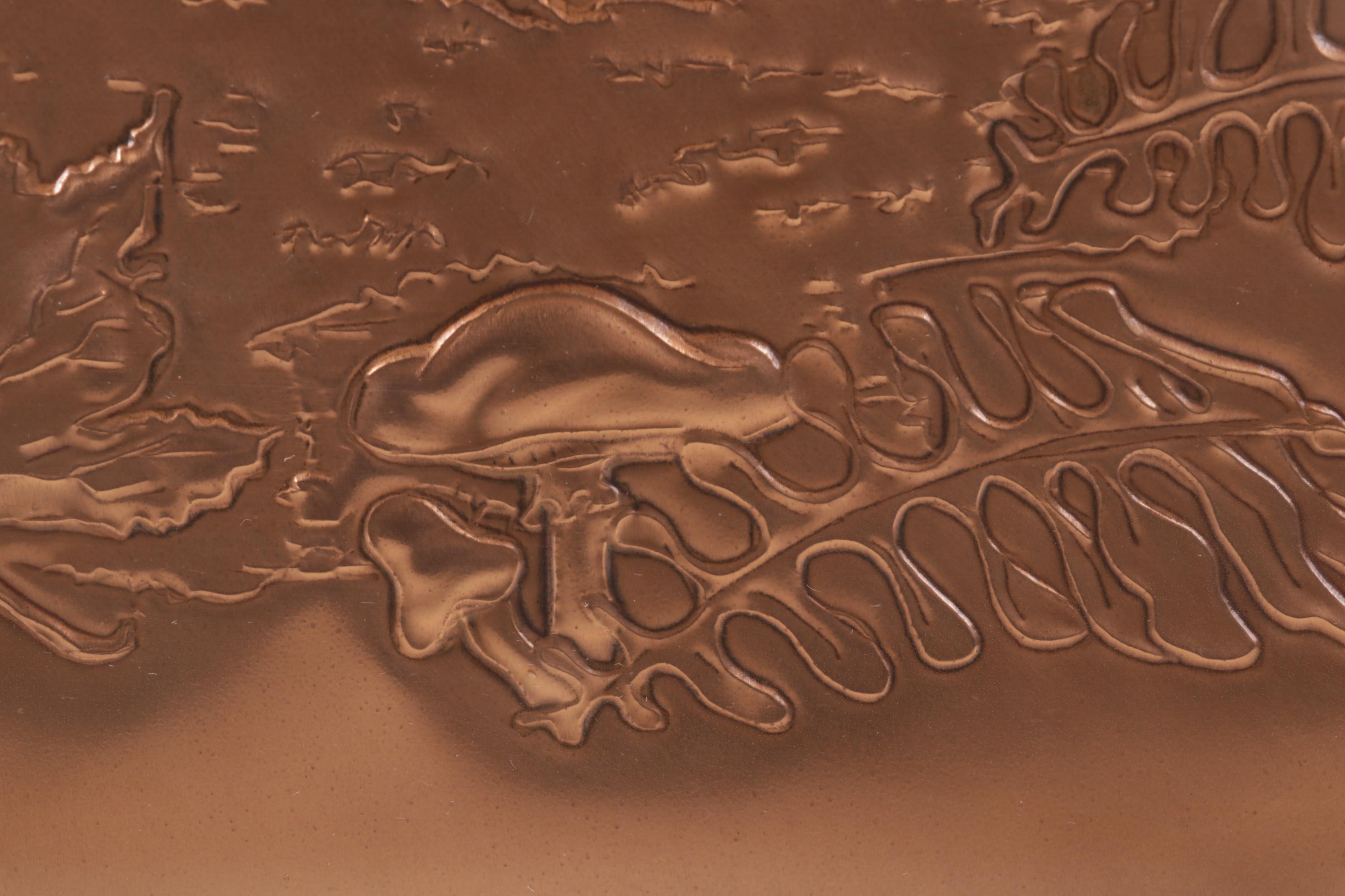 Linda Greenway Copper Repoussé Relief Wall Hanging, 1985