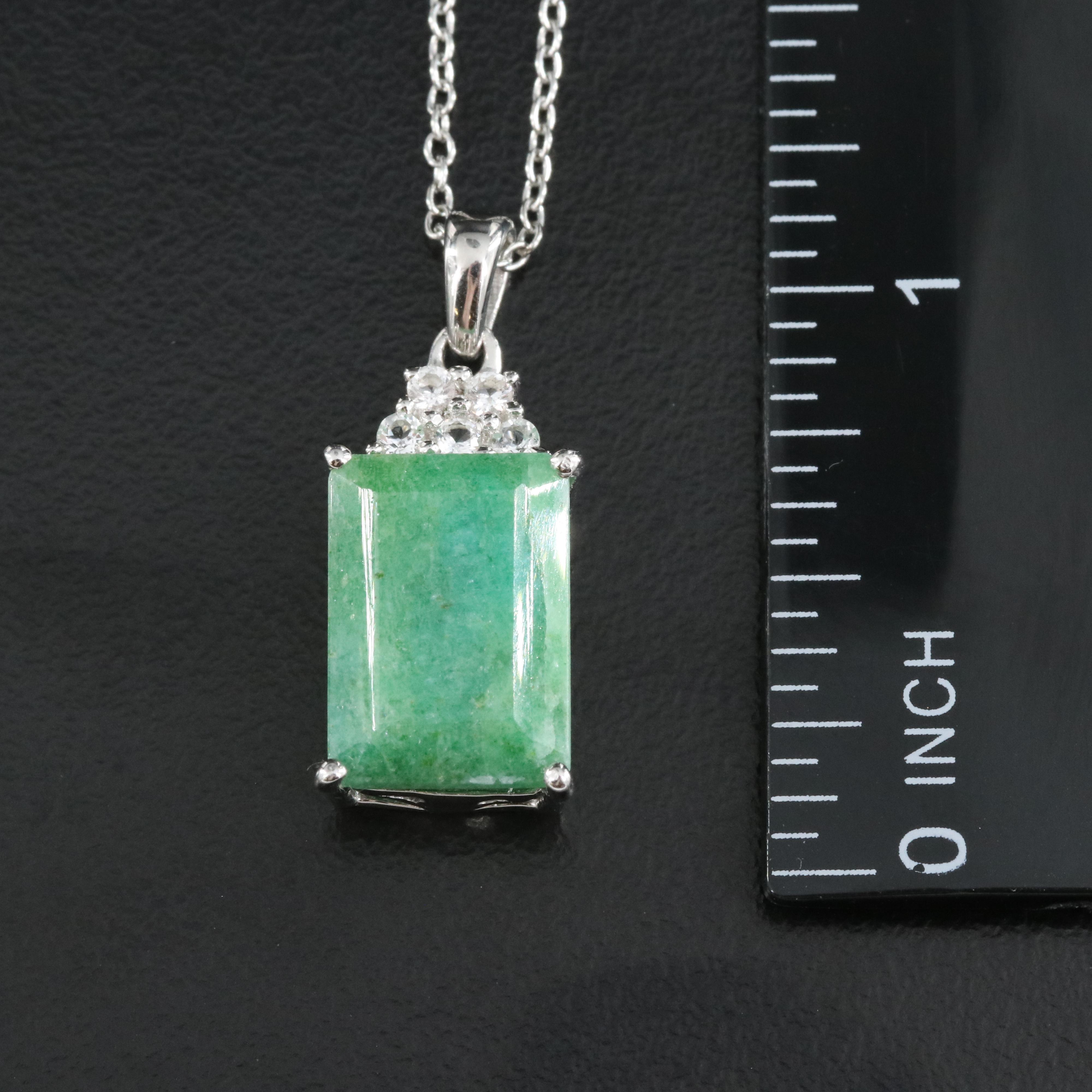 Sterling Beryl and Topaz Pendant Necklaces