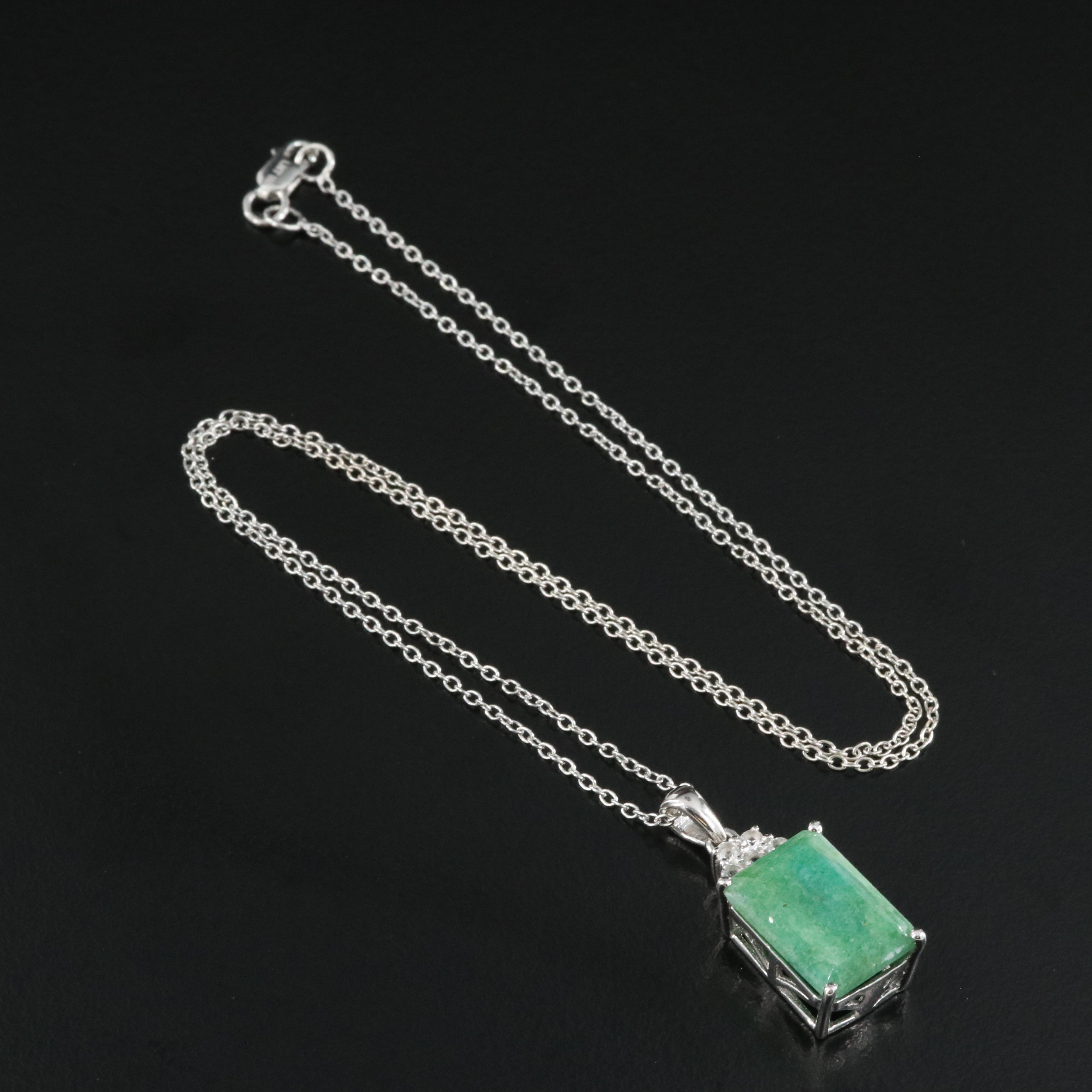 Sterling Beryl and Topaz Pendant Necklaces