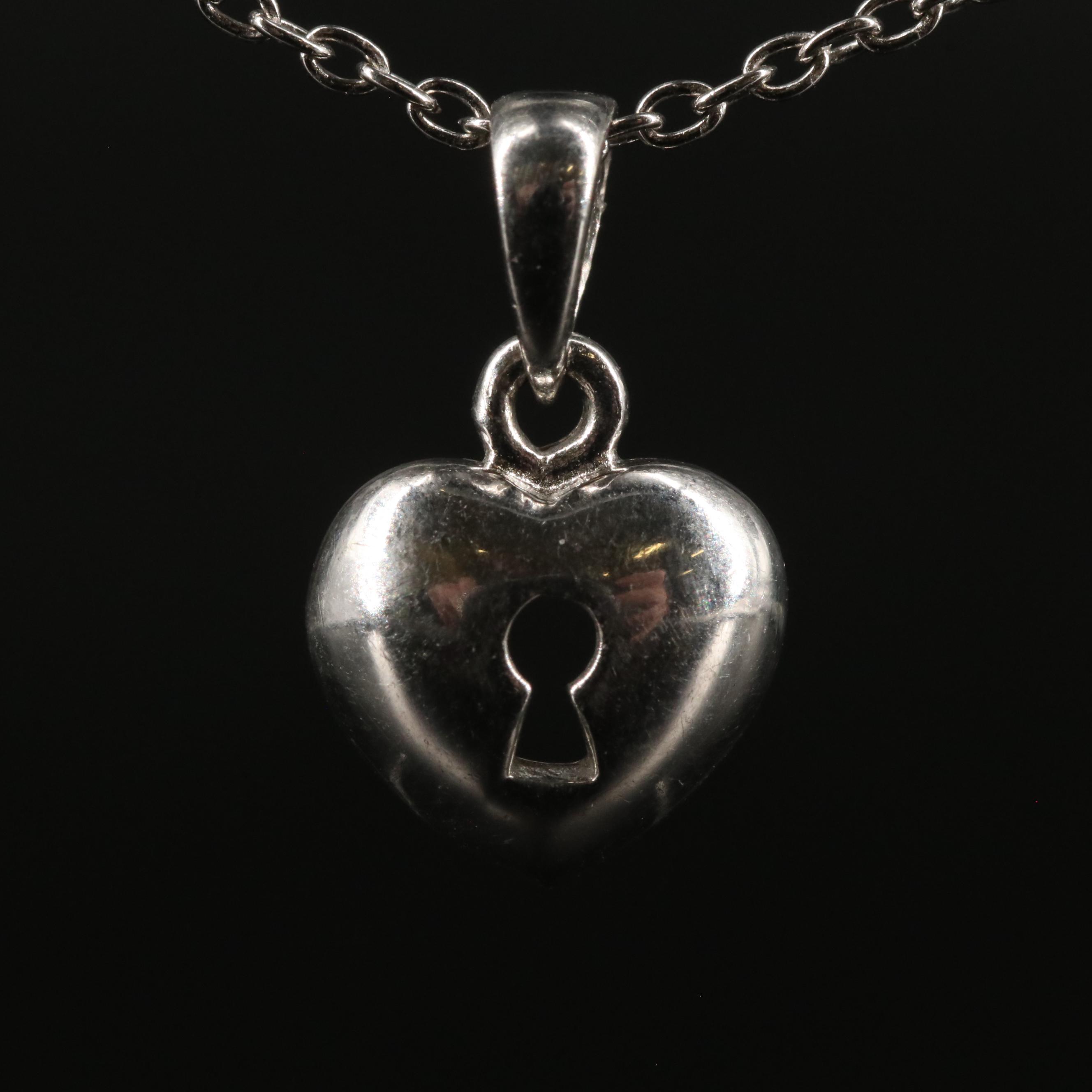 Sterling Heart Pendant Necklace