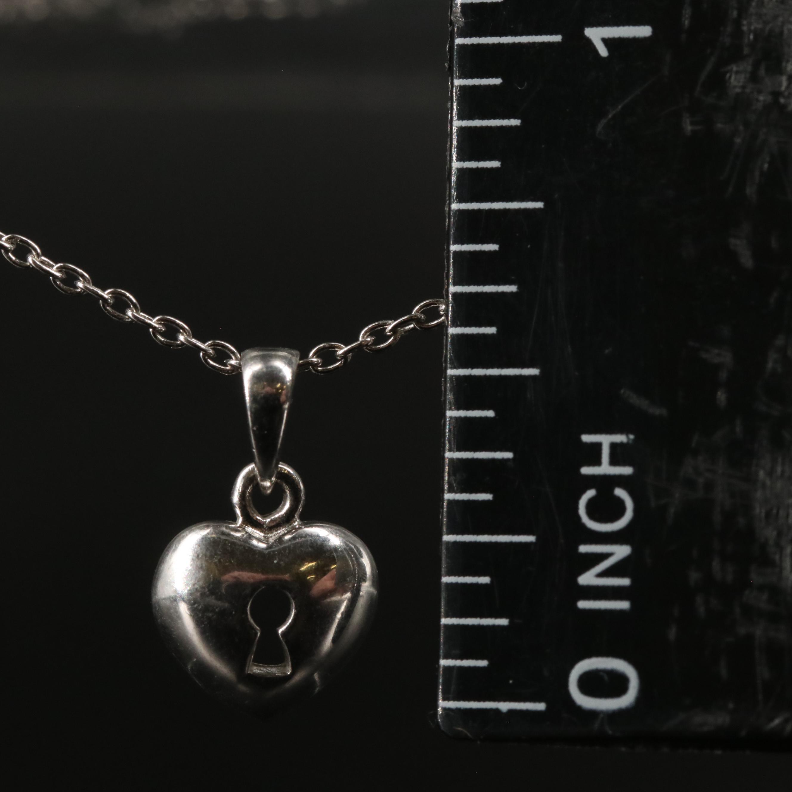 Sterling Heart Pendant Necklace