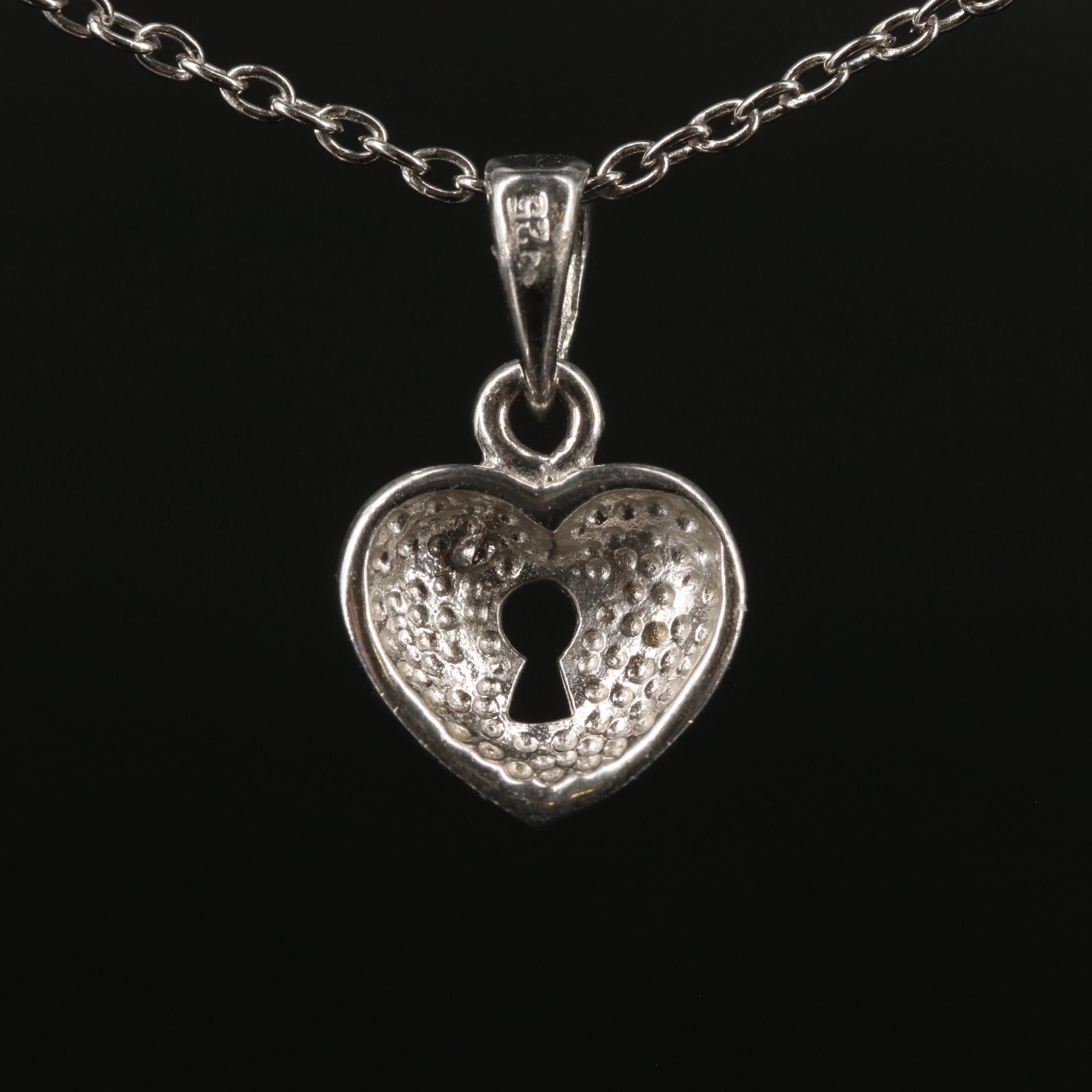 Sterling Heart Pendant Necklace