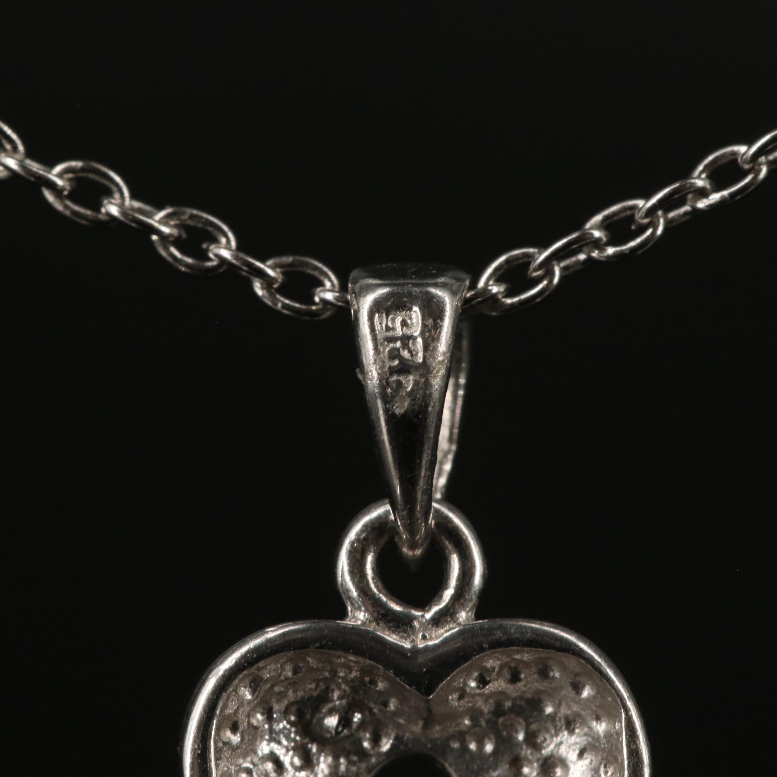 Sterling Heart Pendant Necklace