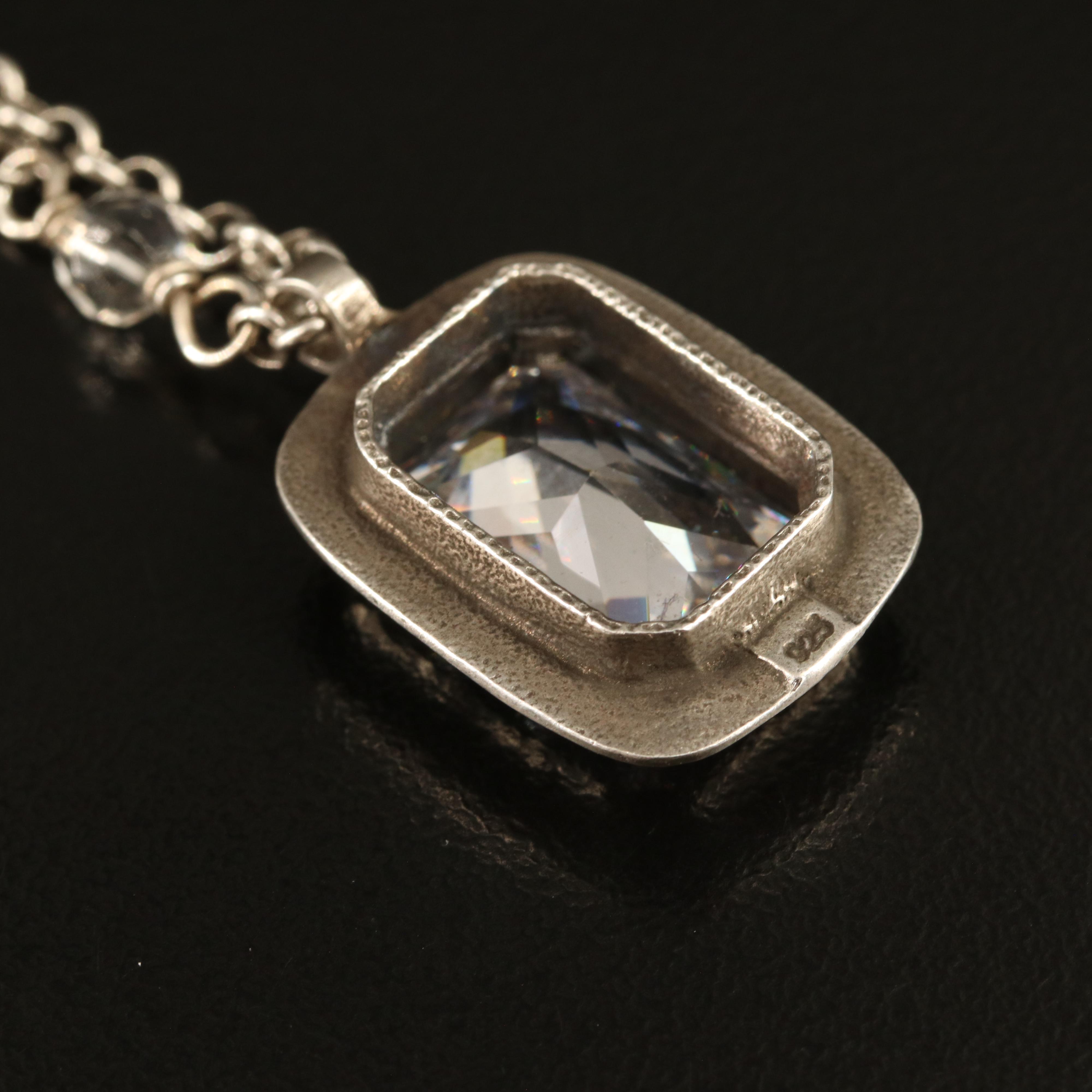 Sterling Cubic Zirconia Pendant Necklace
