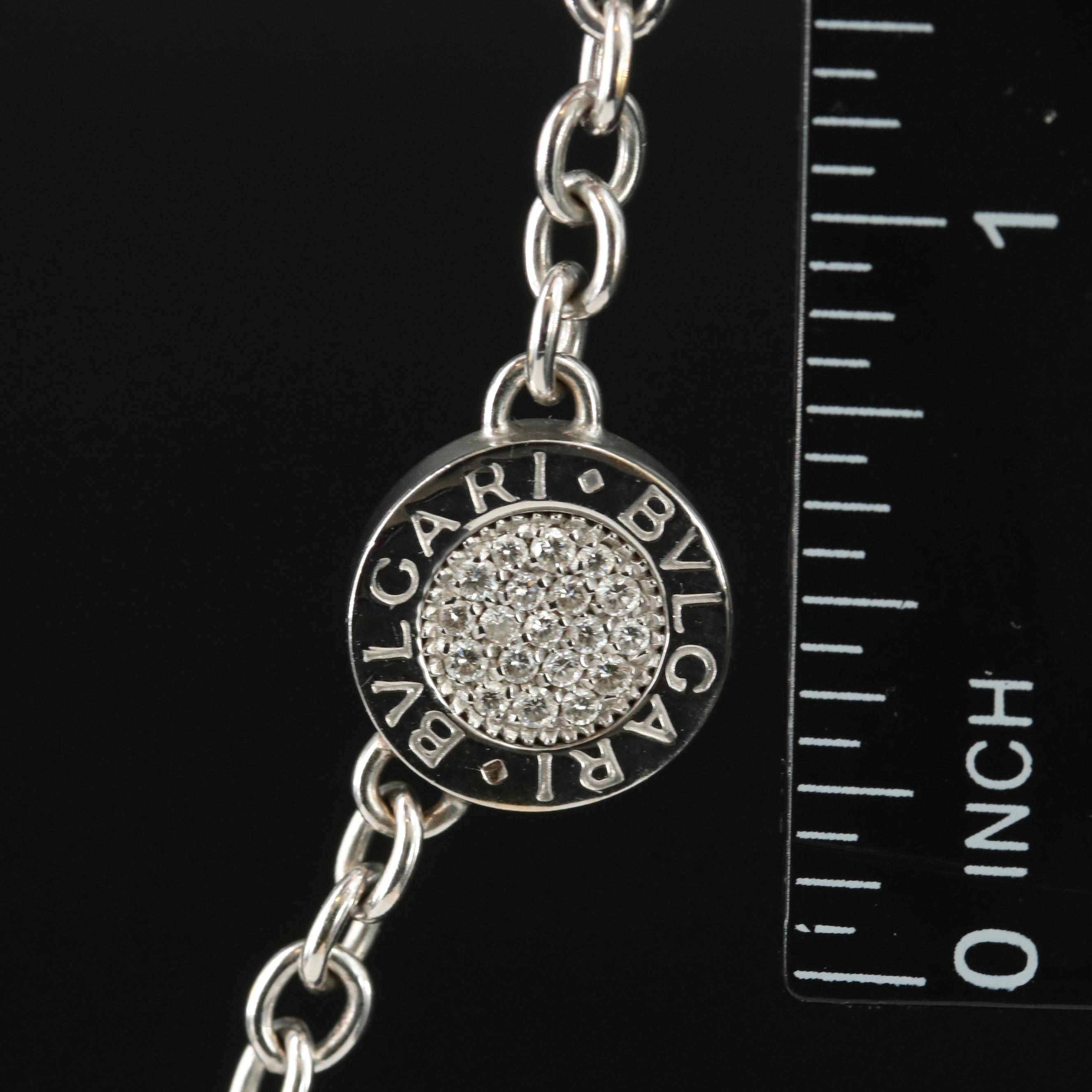 BVLGARI 18K Diamond and Black Onyx Reversible Station Necklace