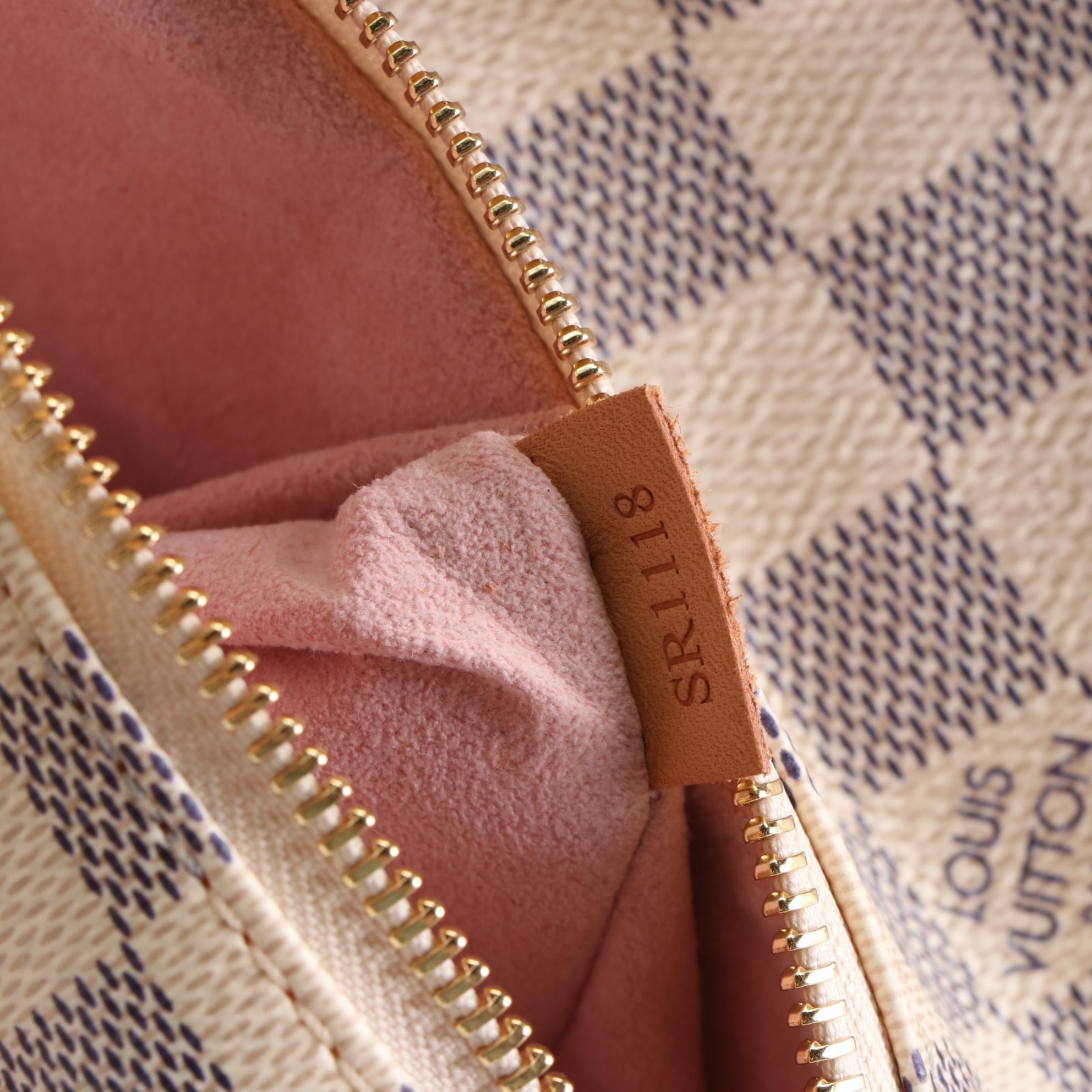 Louis Vuitton Sperone Backpack in Damier Azur Canvas with Vachetta Leather