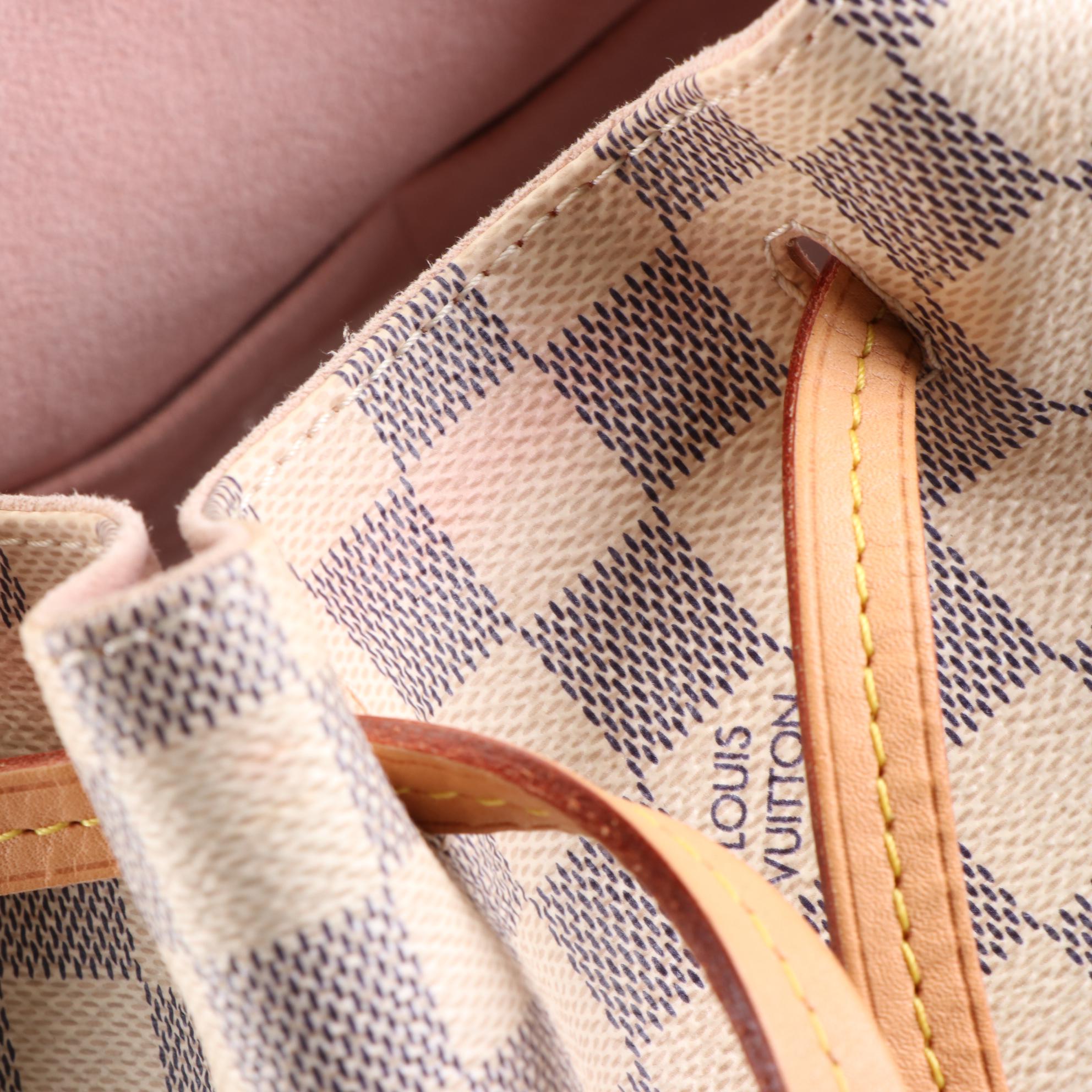 Louis Vuitton Sperone Backpack in Damier Azur Canvas with Vachetta Leather