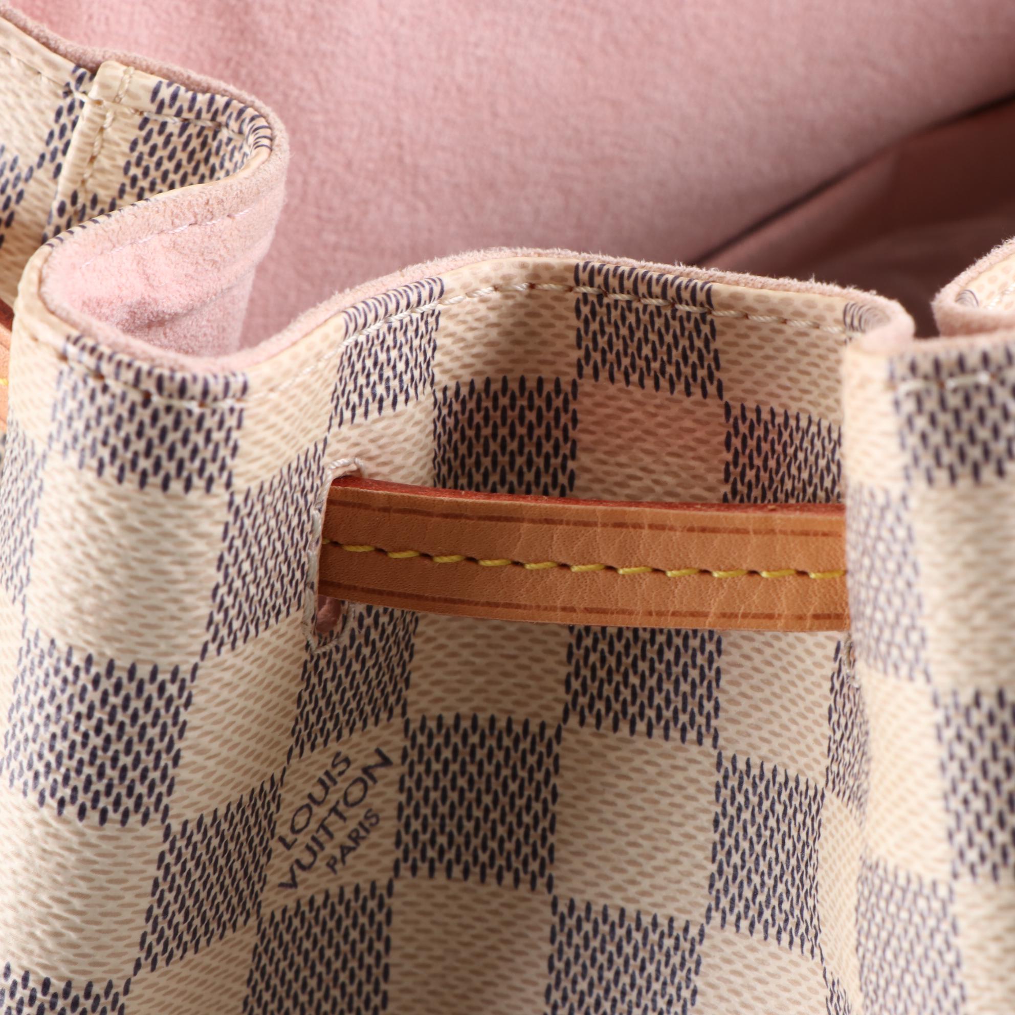 Louis Vuitton Sperone Backpack in Damier Azur Canvas with Vachetta Leather