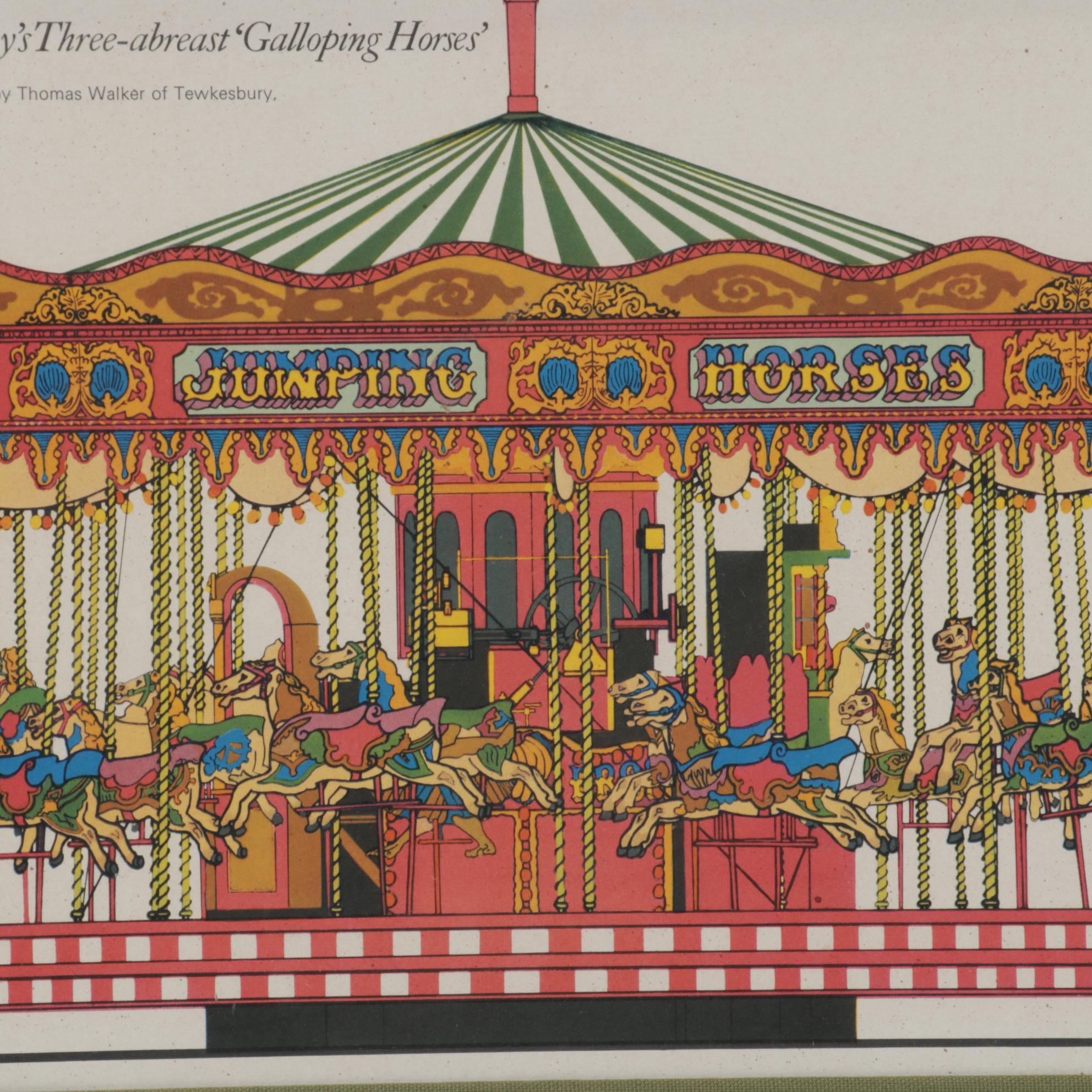 "Mr. Billy Ashley's Three-abreast 'Galloping Horses'" Letterpress Halftone