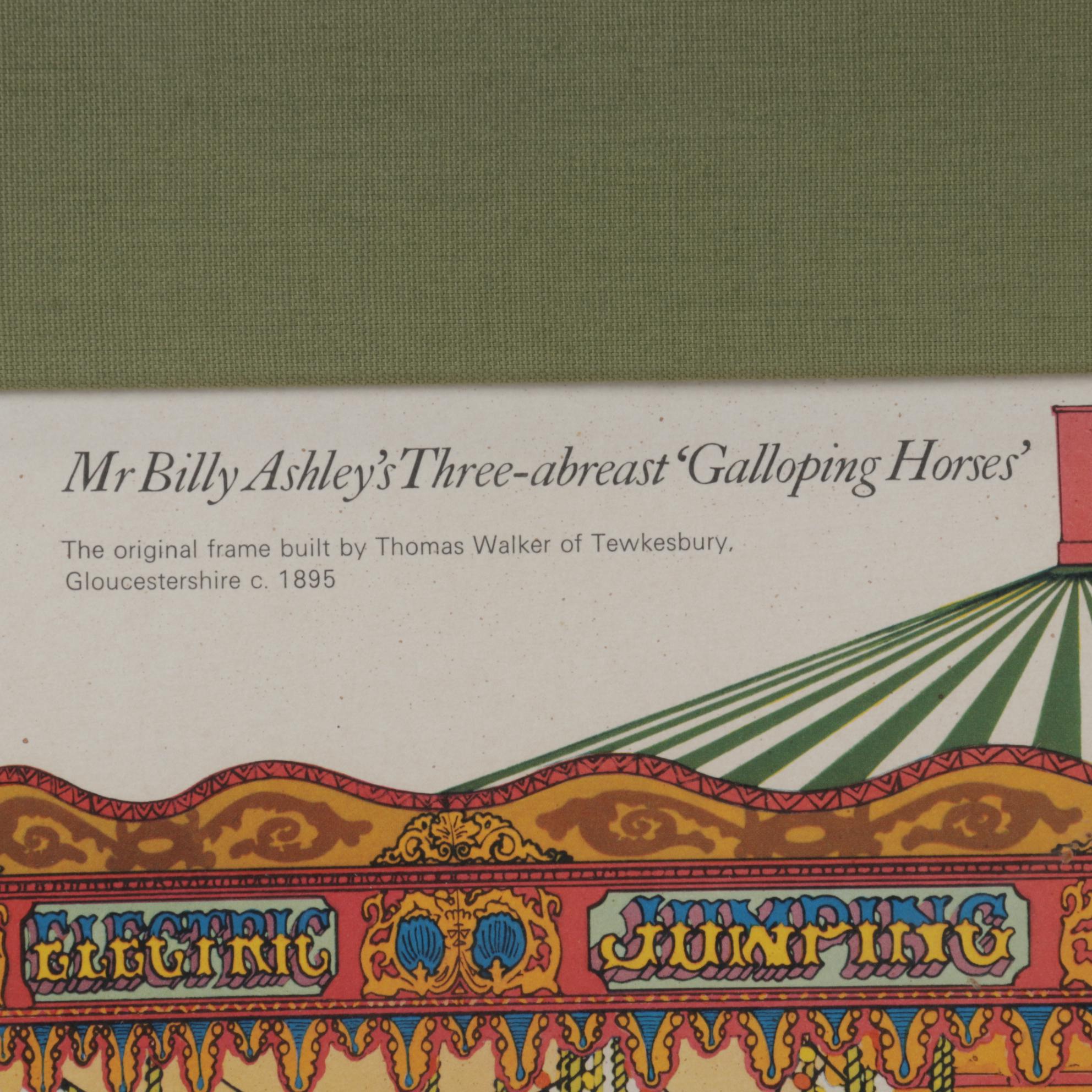 "Mr. Billy Ashley's Three-abreast 'Galloping Horses'" Letterpress Halftone