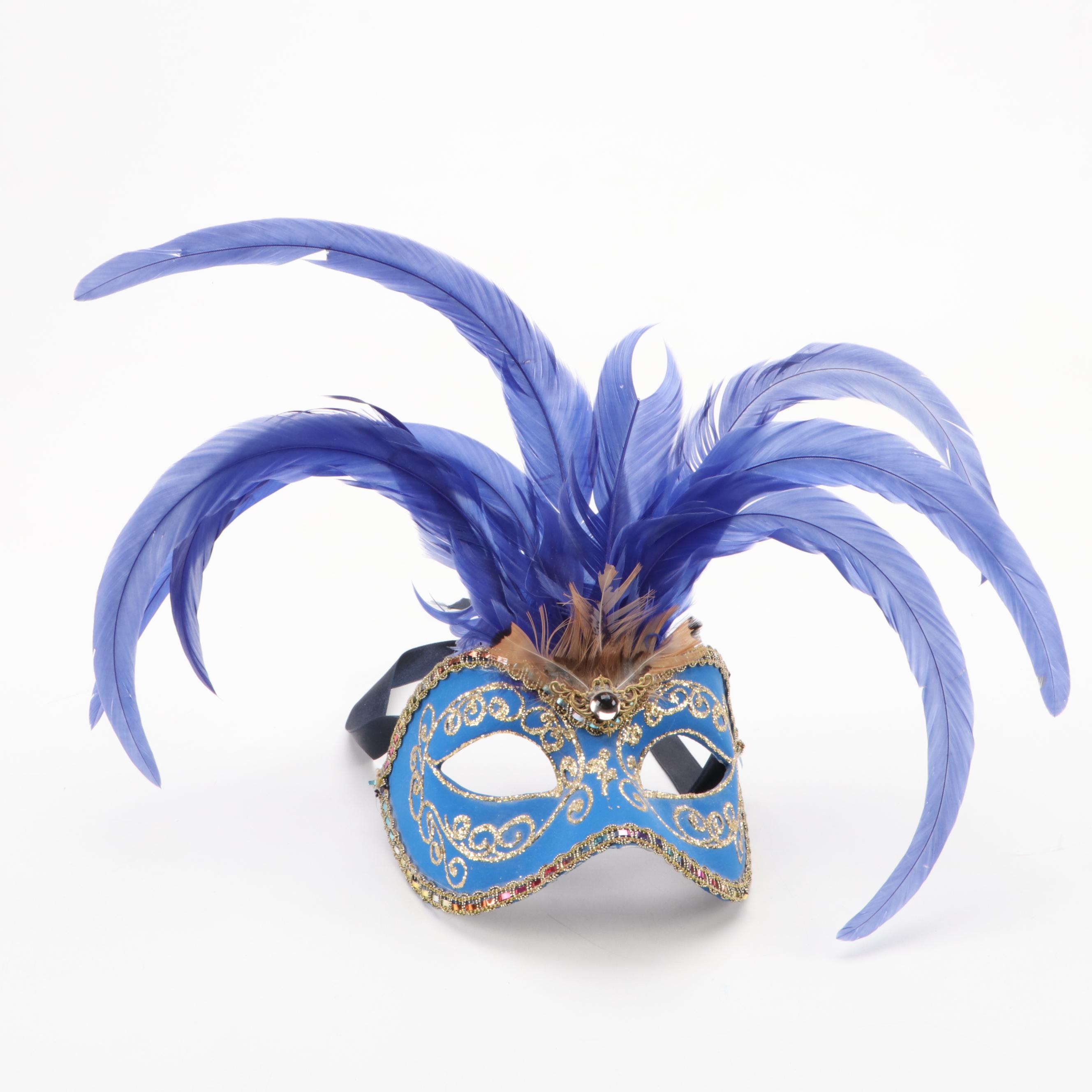 Handcrafted Papier-Mâché and Fabric Masquerade Masks