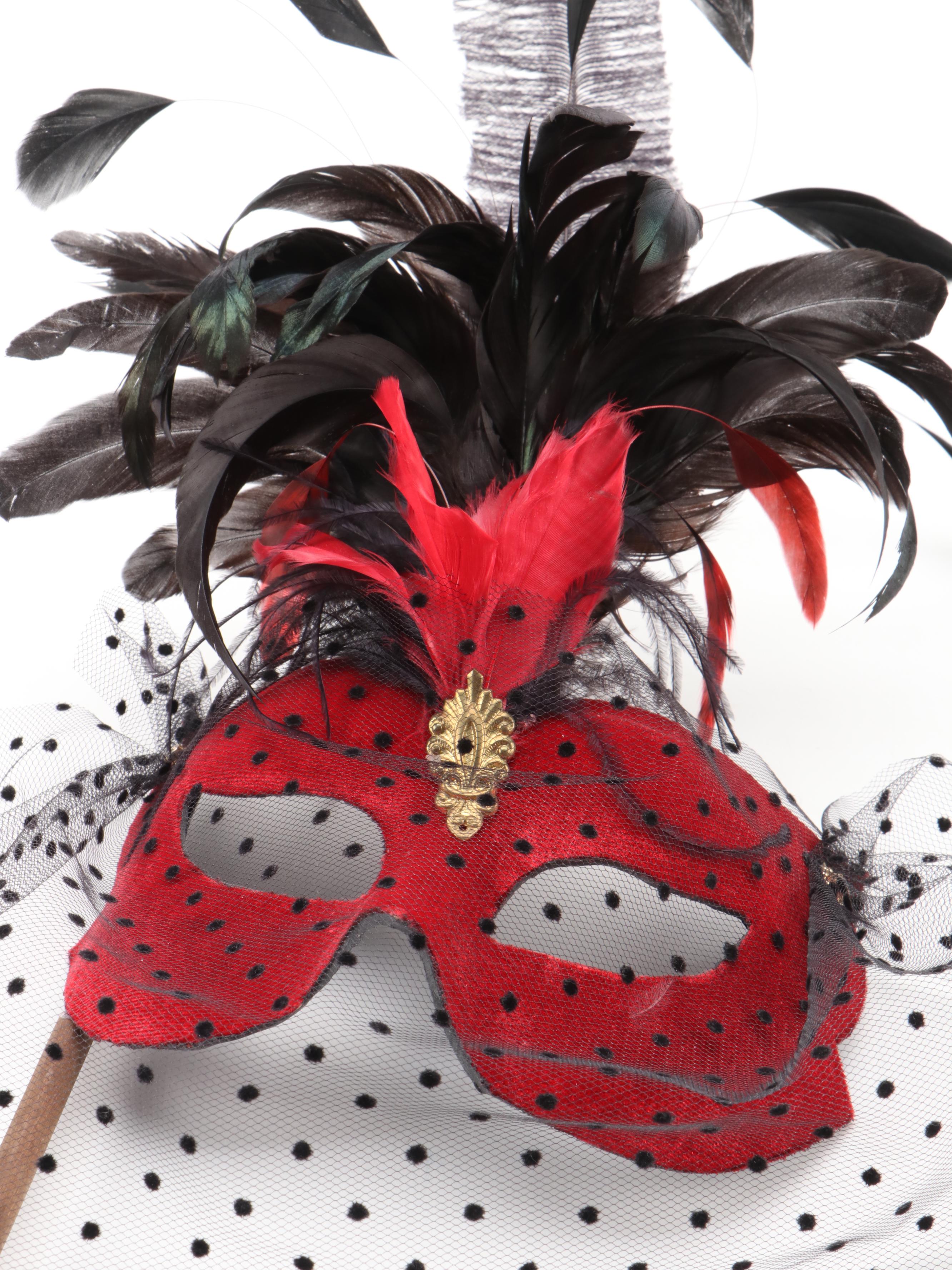 Handcrafted Papier-Mâché and Fabric Masquerade Masks