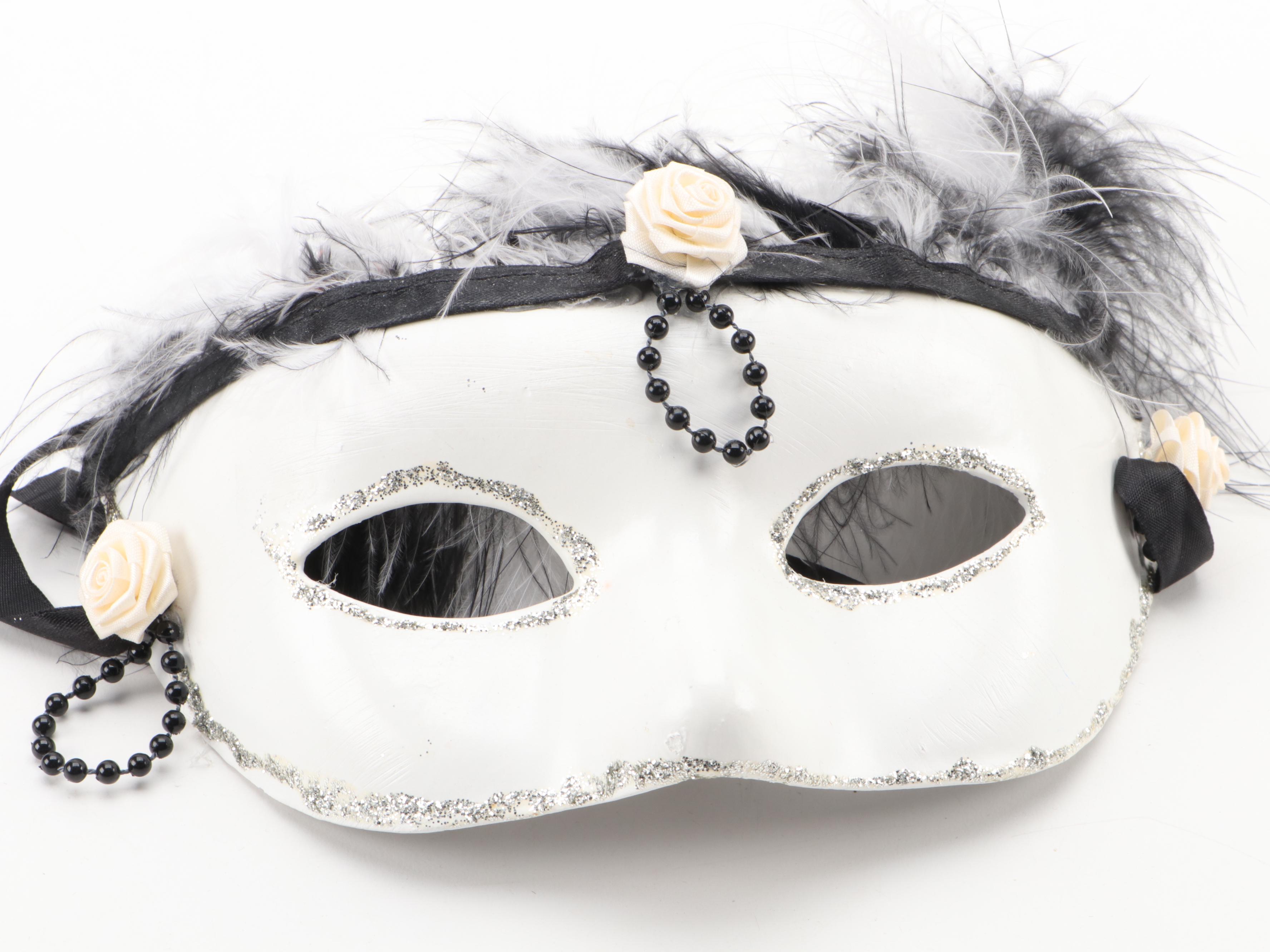 Handcrafted Papier-Mâché and Fabric Masquerade Masks
