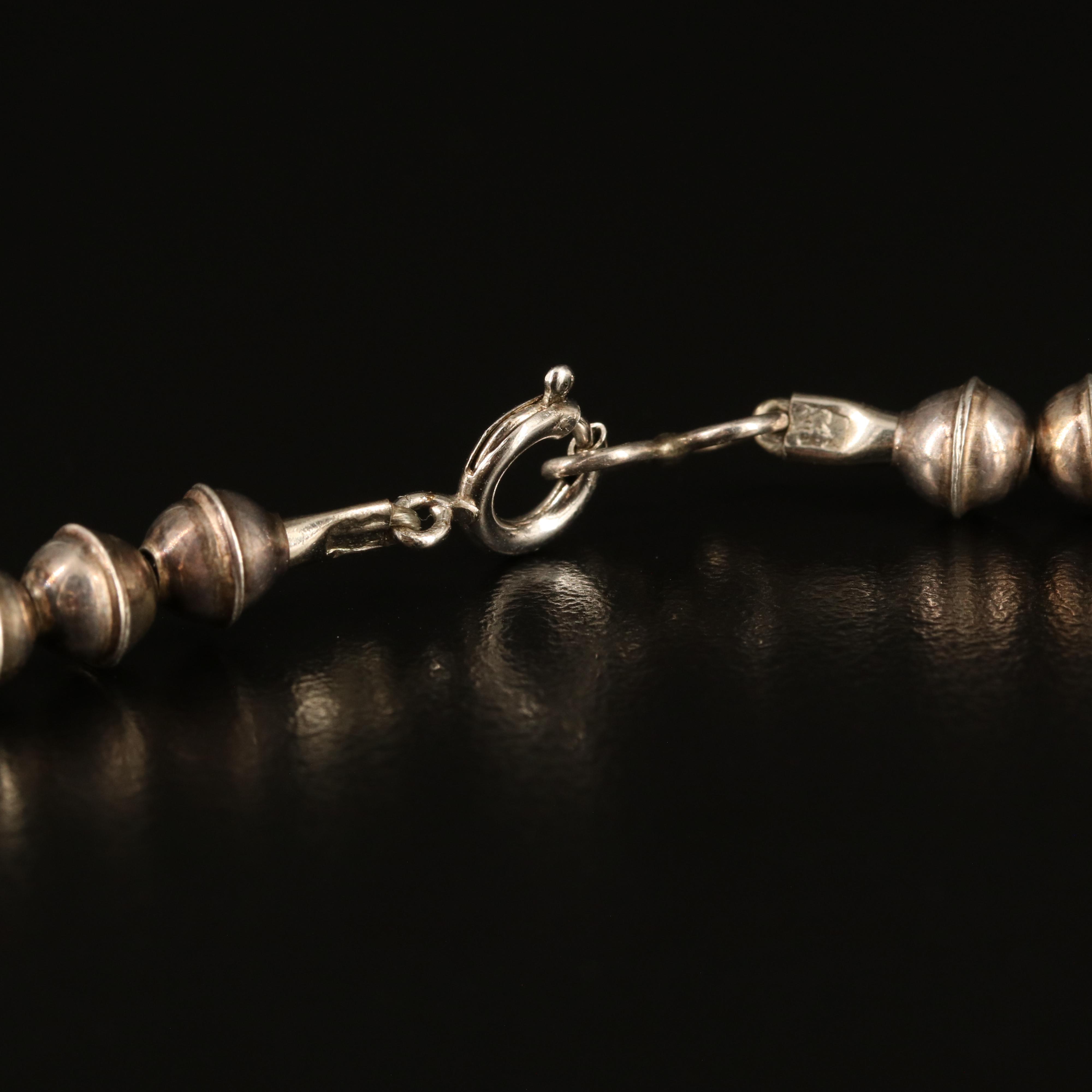 Southwestern Sterling Turquoise and Mother-of-Pearl Necklace