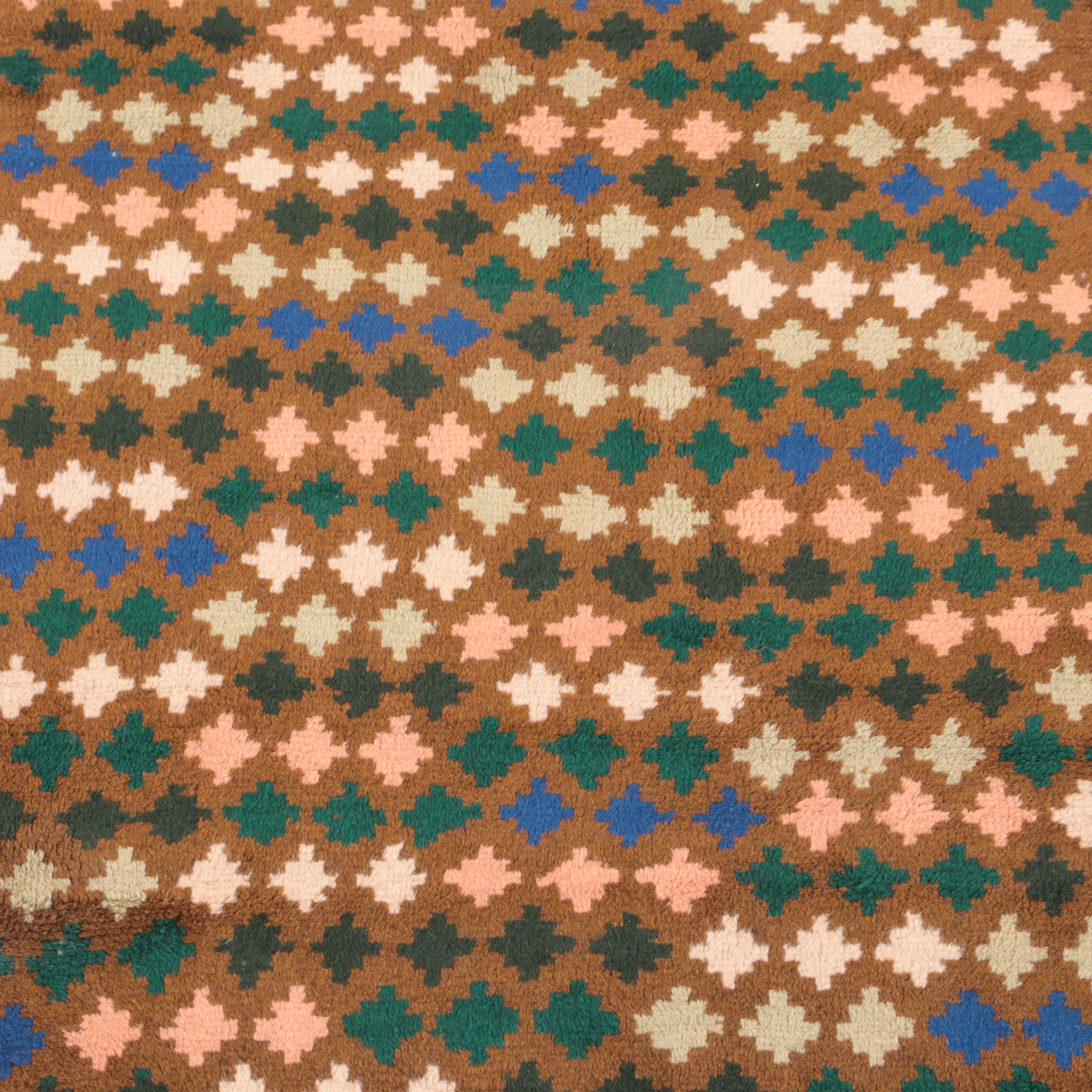 2'8 x 3'9 Hand-Knotted Afghan Baluch Accent Rug