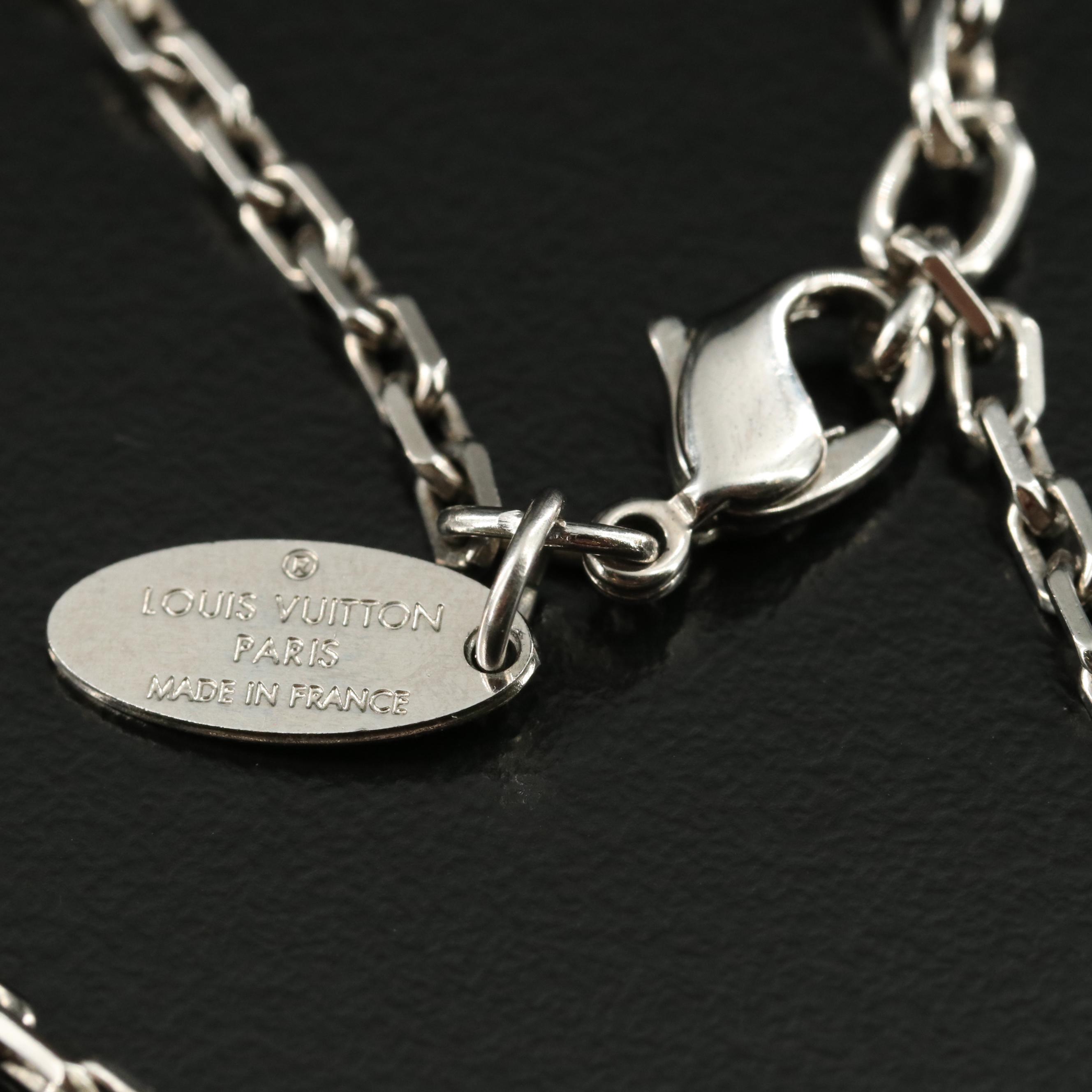 Louis Vuitton Crystal Collier Gamble Cube Station Necklace