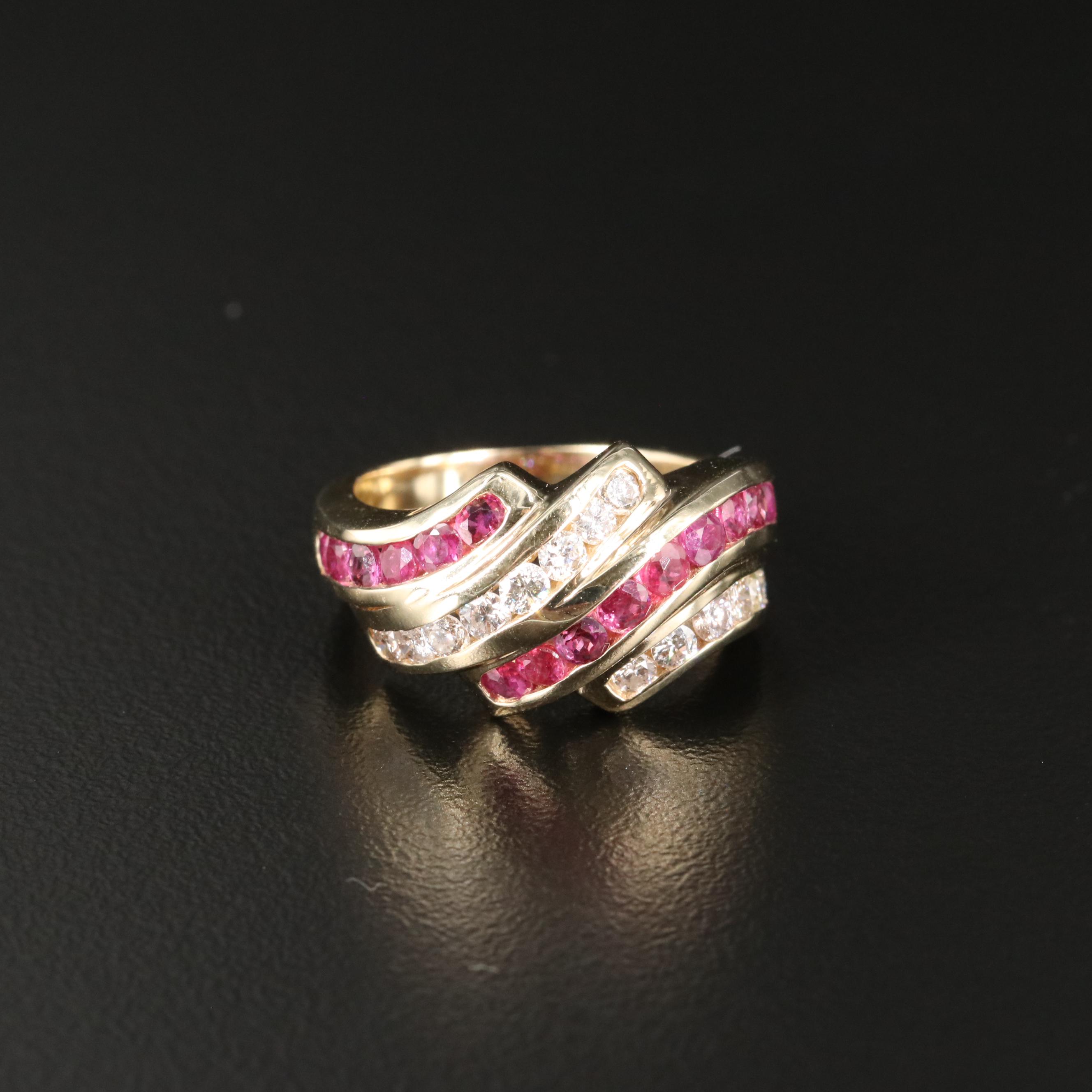14K Diamond and Ruby Ring