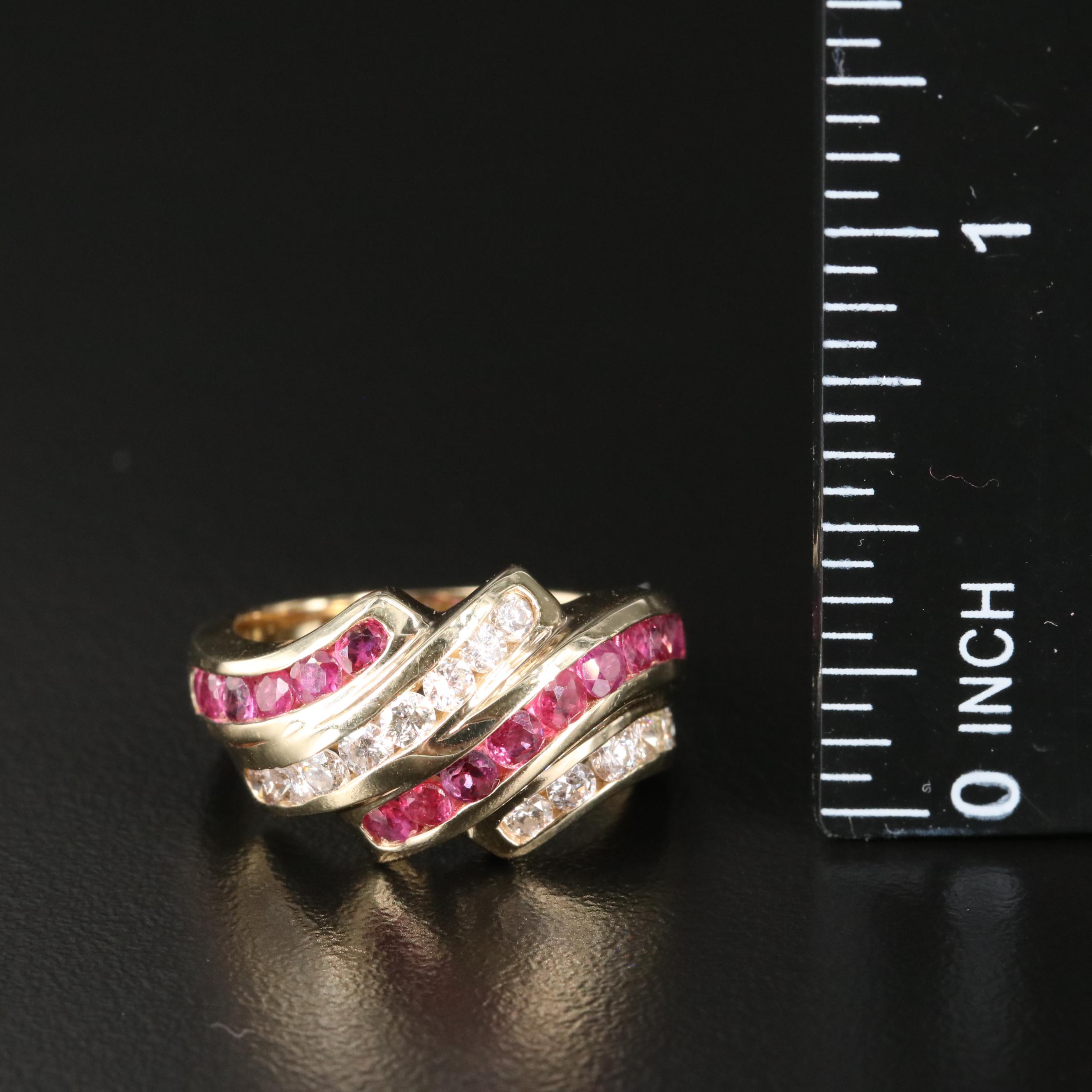 14K Diamond and Ruby Ring