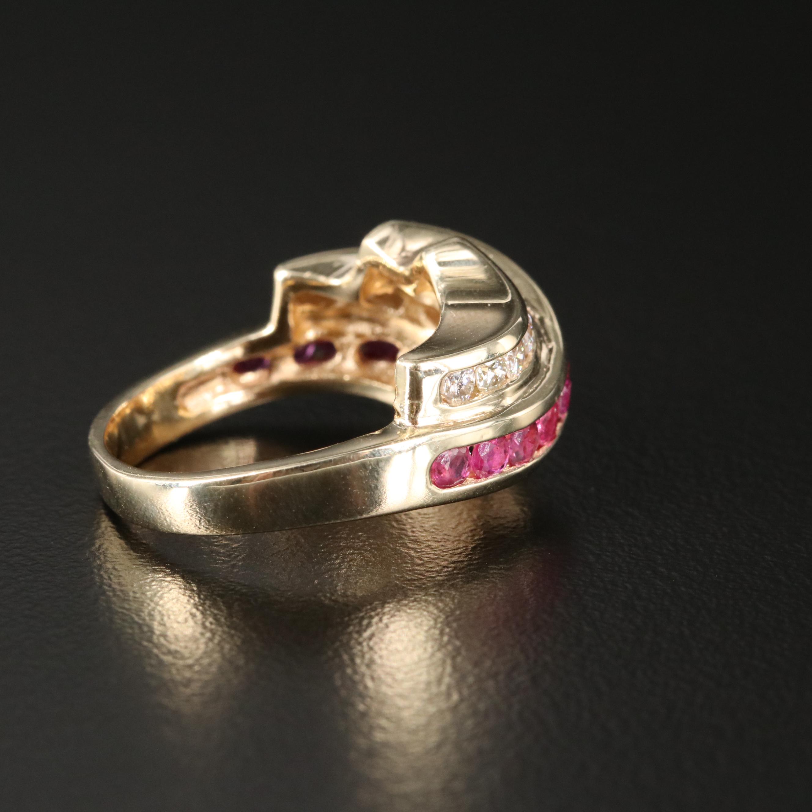 14K Diamond and Ruby Ring