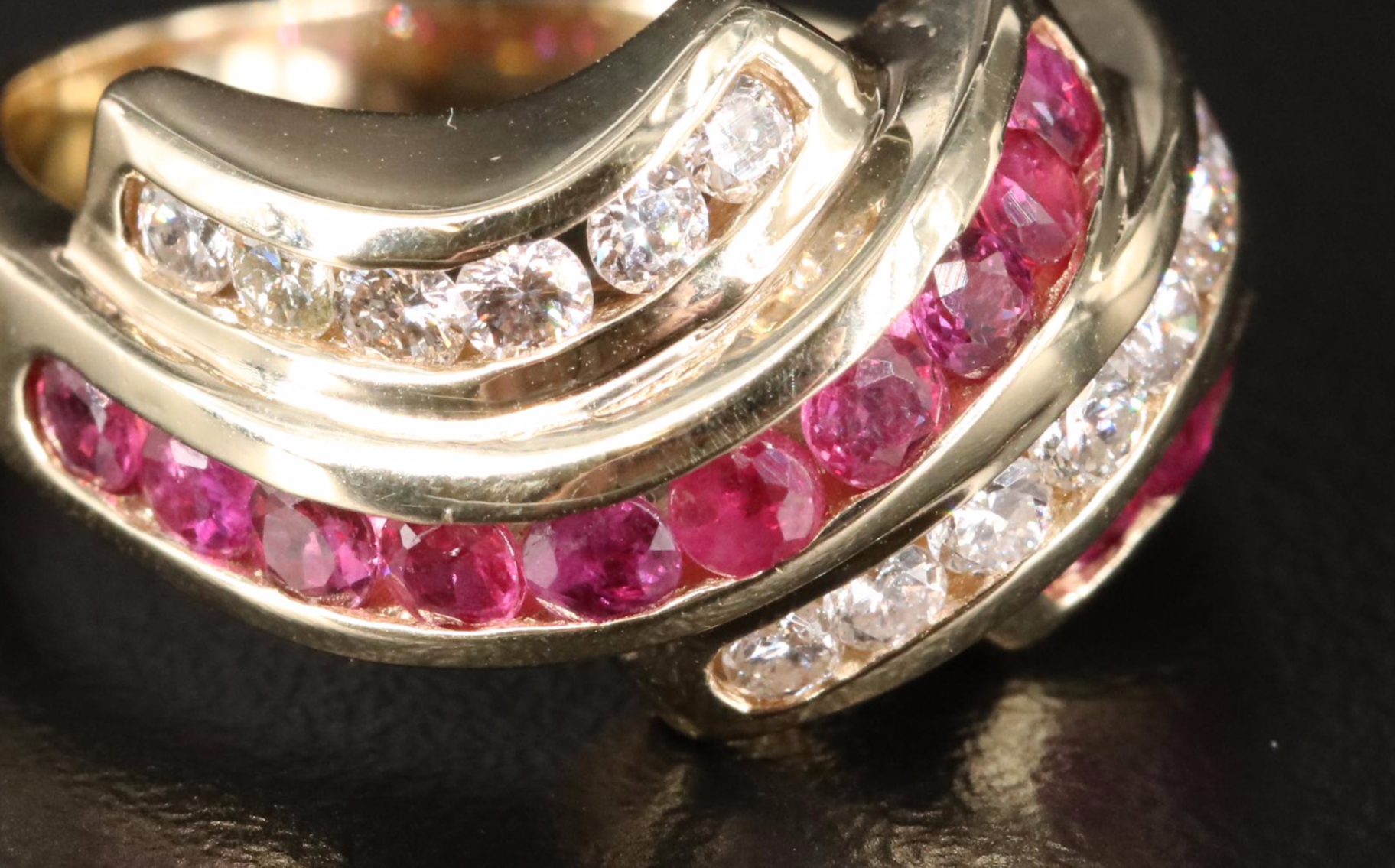 14K Diamond and Ruby Ring