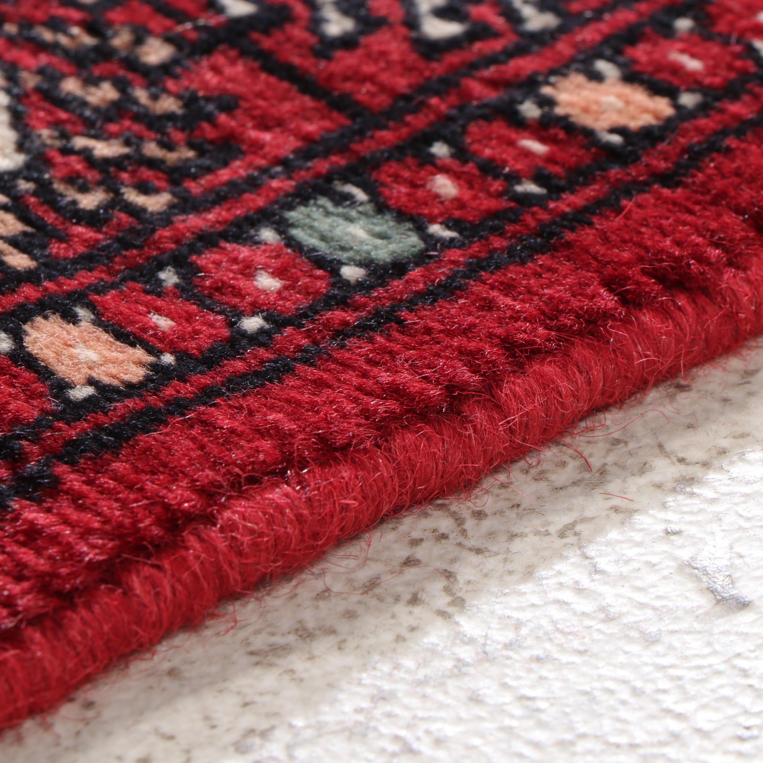 2'9 x 12'2 Hand-Knotted Afghan Bokhara Turkmen Gul Carpet Runner