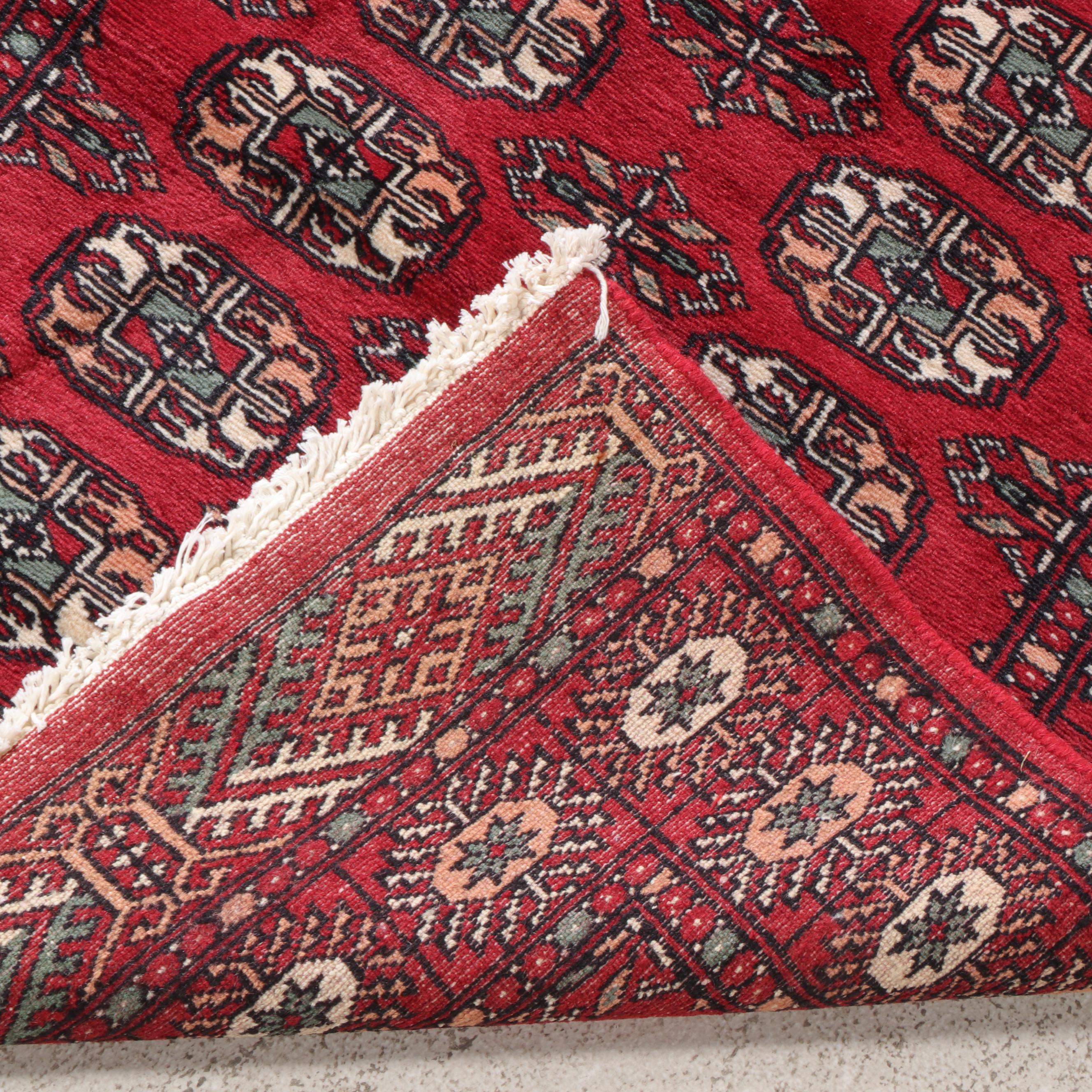 2'9 x 12'2 Hand-Knotted Afghan Bokhara Turkmen Gul Carpet Runner