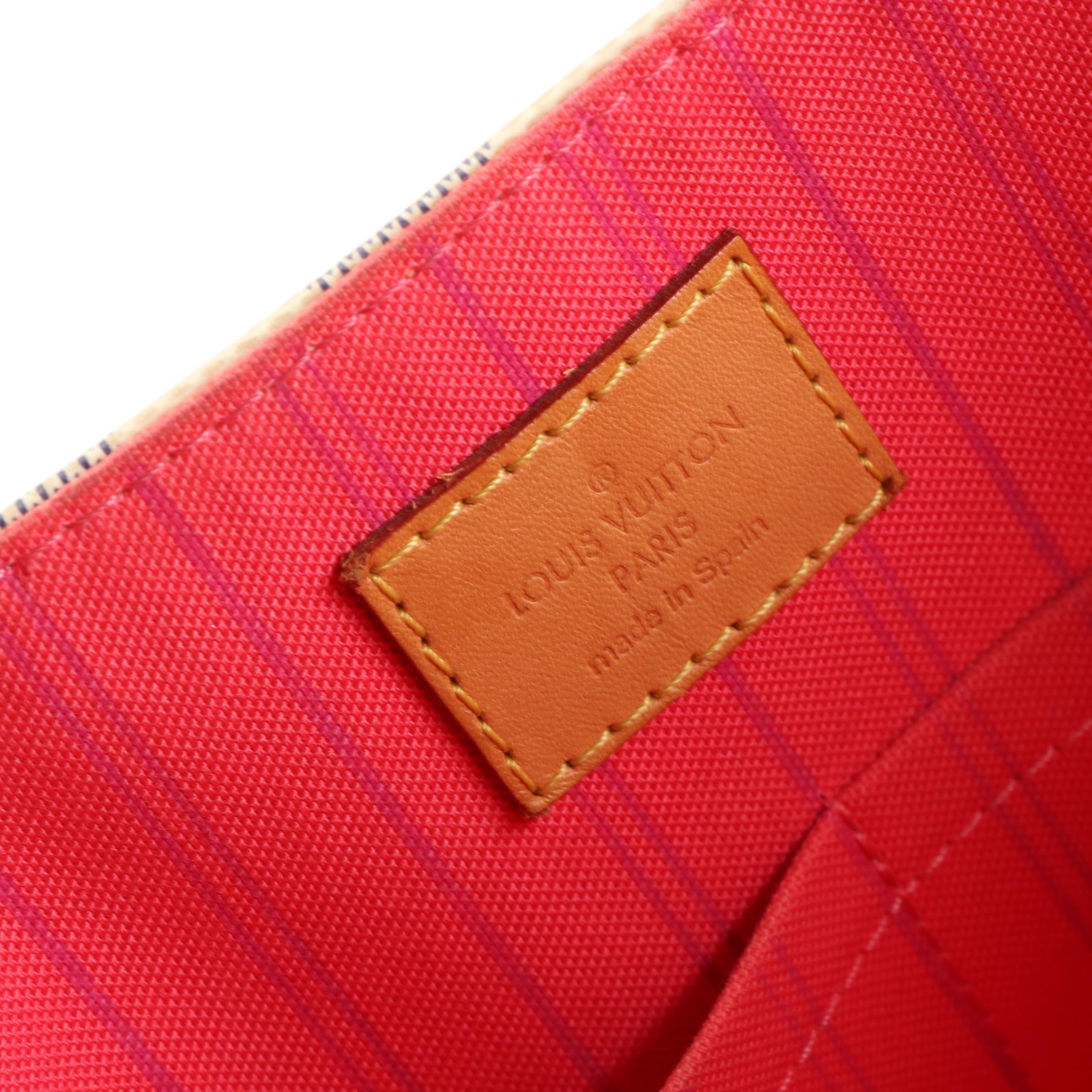 Louis Vuitton Calvi Bag in Damier Azur Canvas and Vachetta Leather