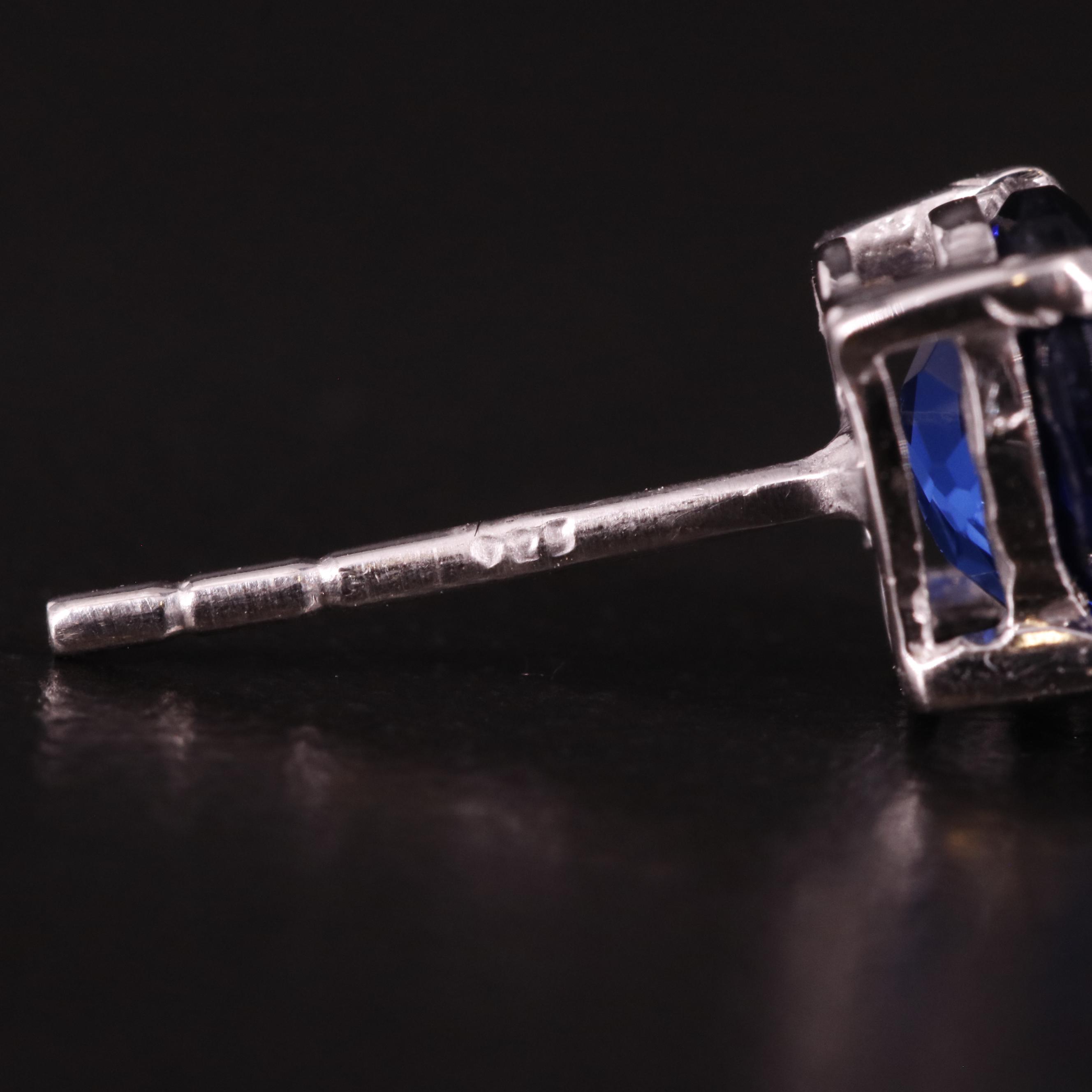 Sterling Cubic Zirconia Oval Stud Earrings