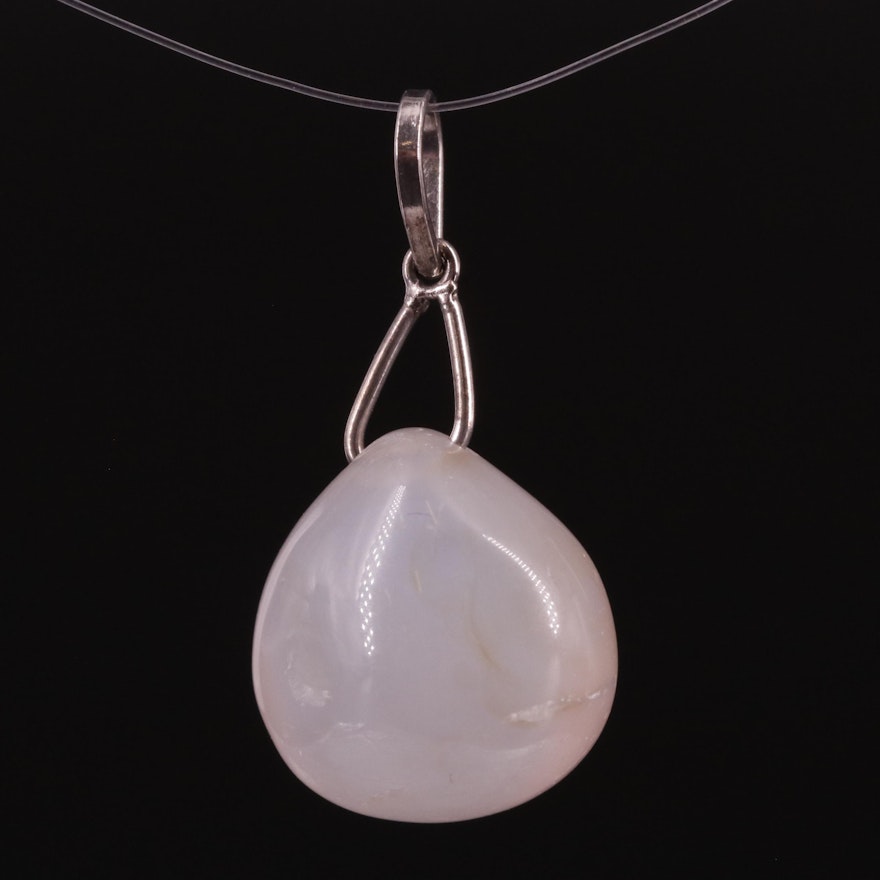 14K Moonstone Drop Pendant