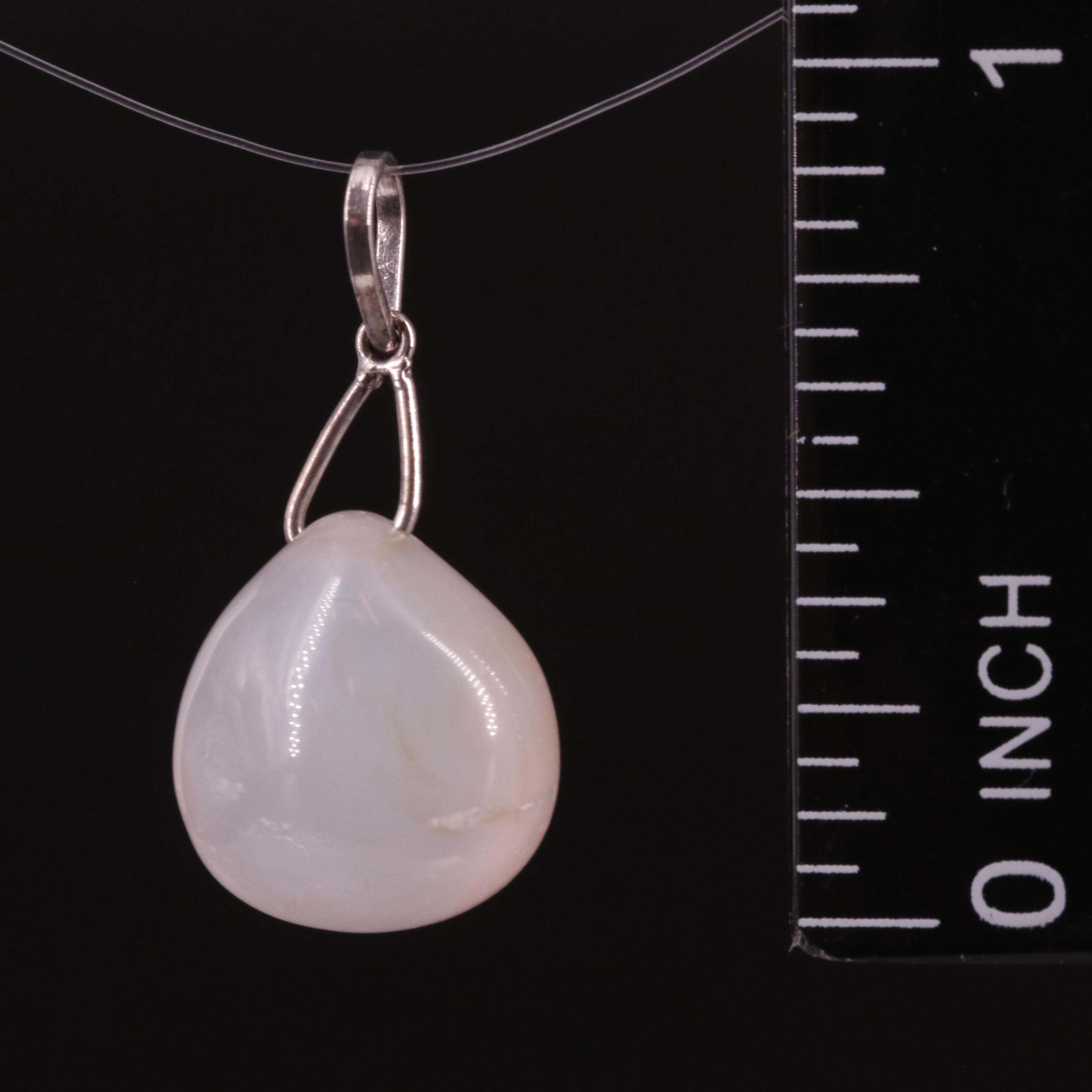 14K Moonstone Drop Pendant