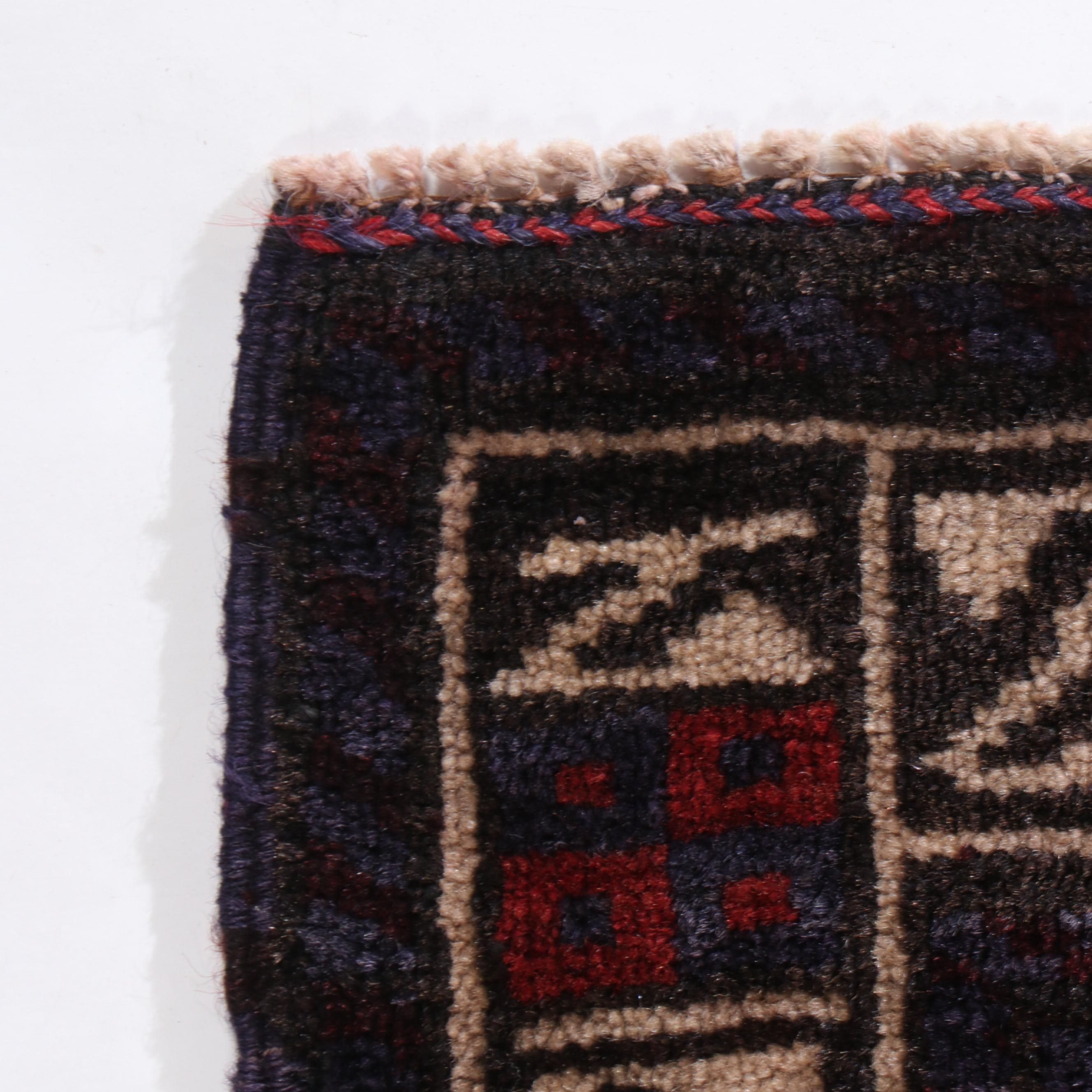 2'1 x 2'8 Hand-Knotted Afghan Bokhara Style Accent Rug