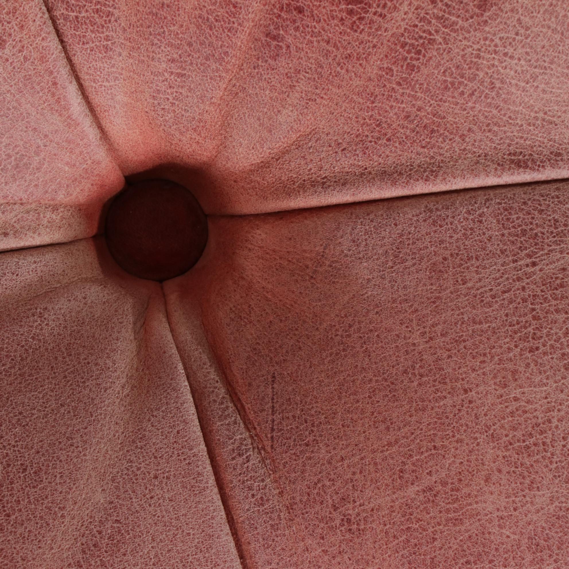 Red Leather Chesterfield Sofa