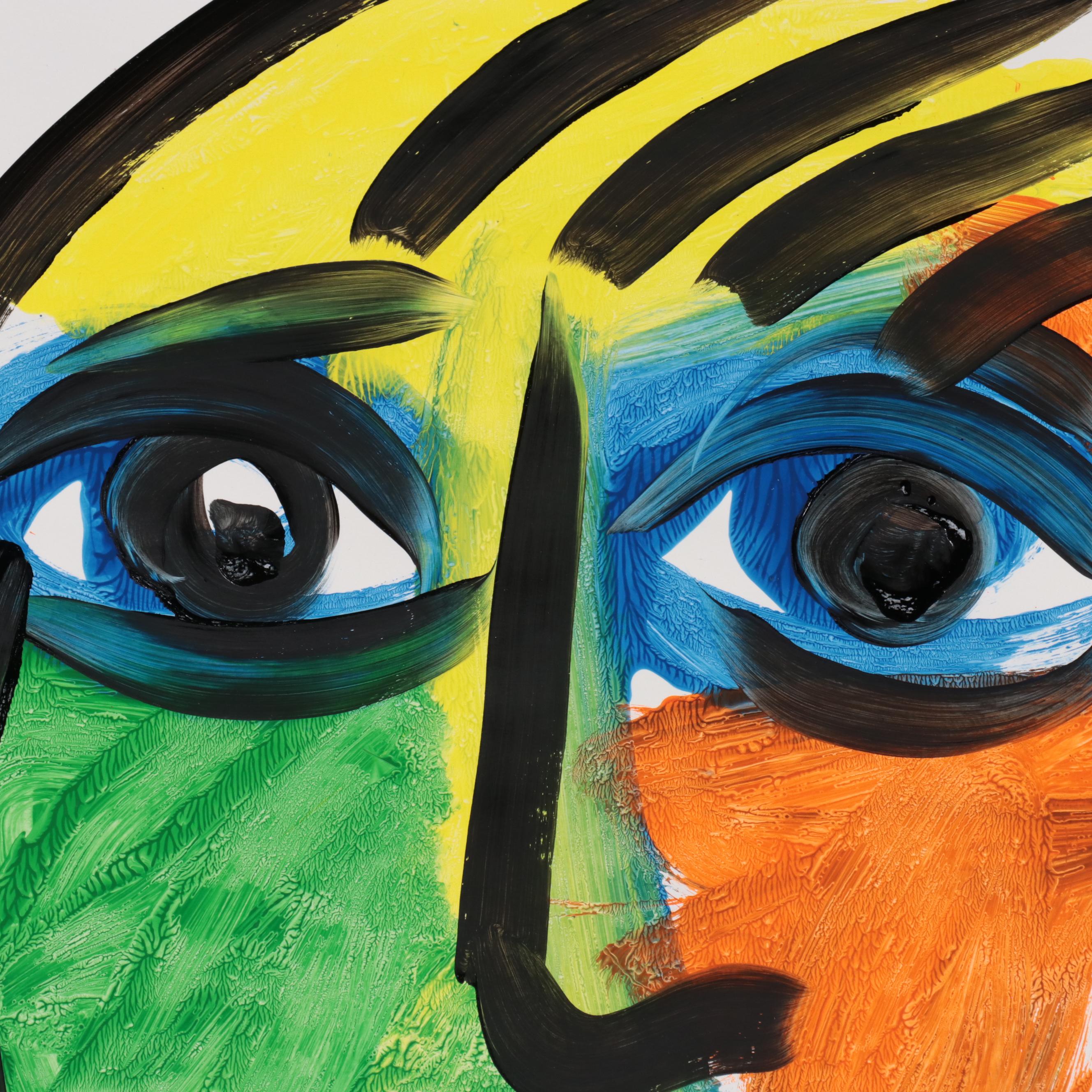 Peter Keil Abstract Portrait Acrylic Painting