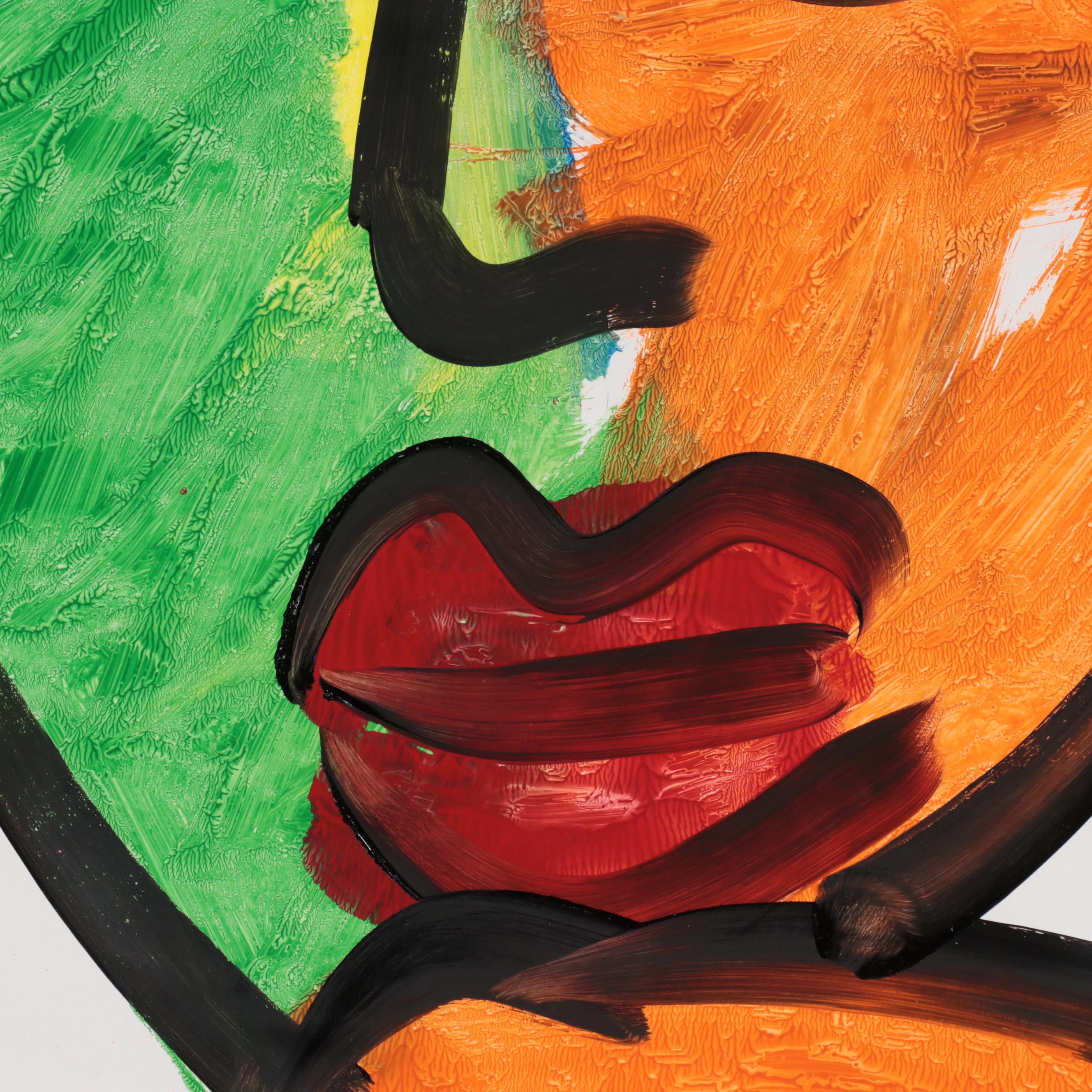 Peter Keil Abstract Portrait Acrylic Painting