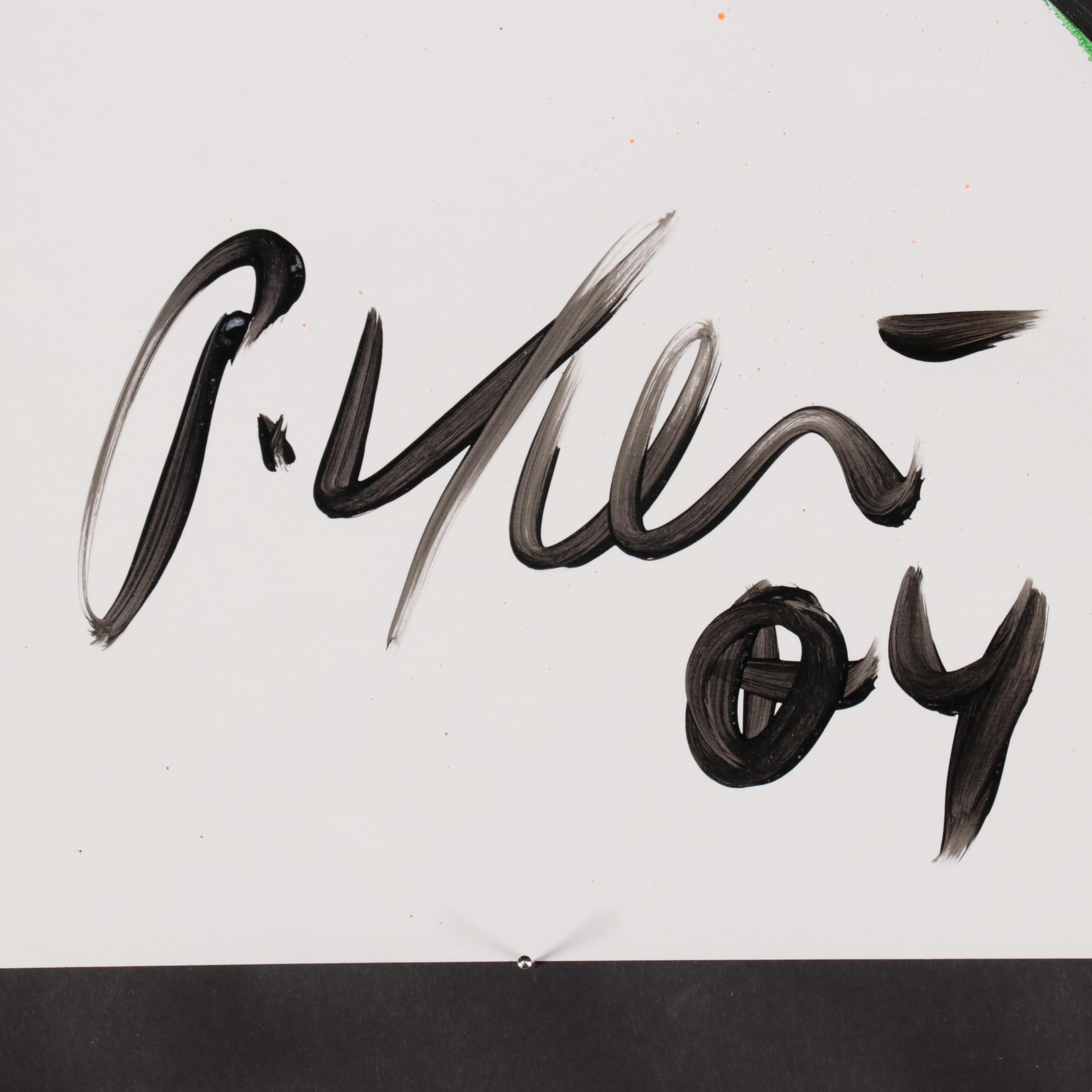 Peter Keil Abstract Portrait Acrylic Painting