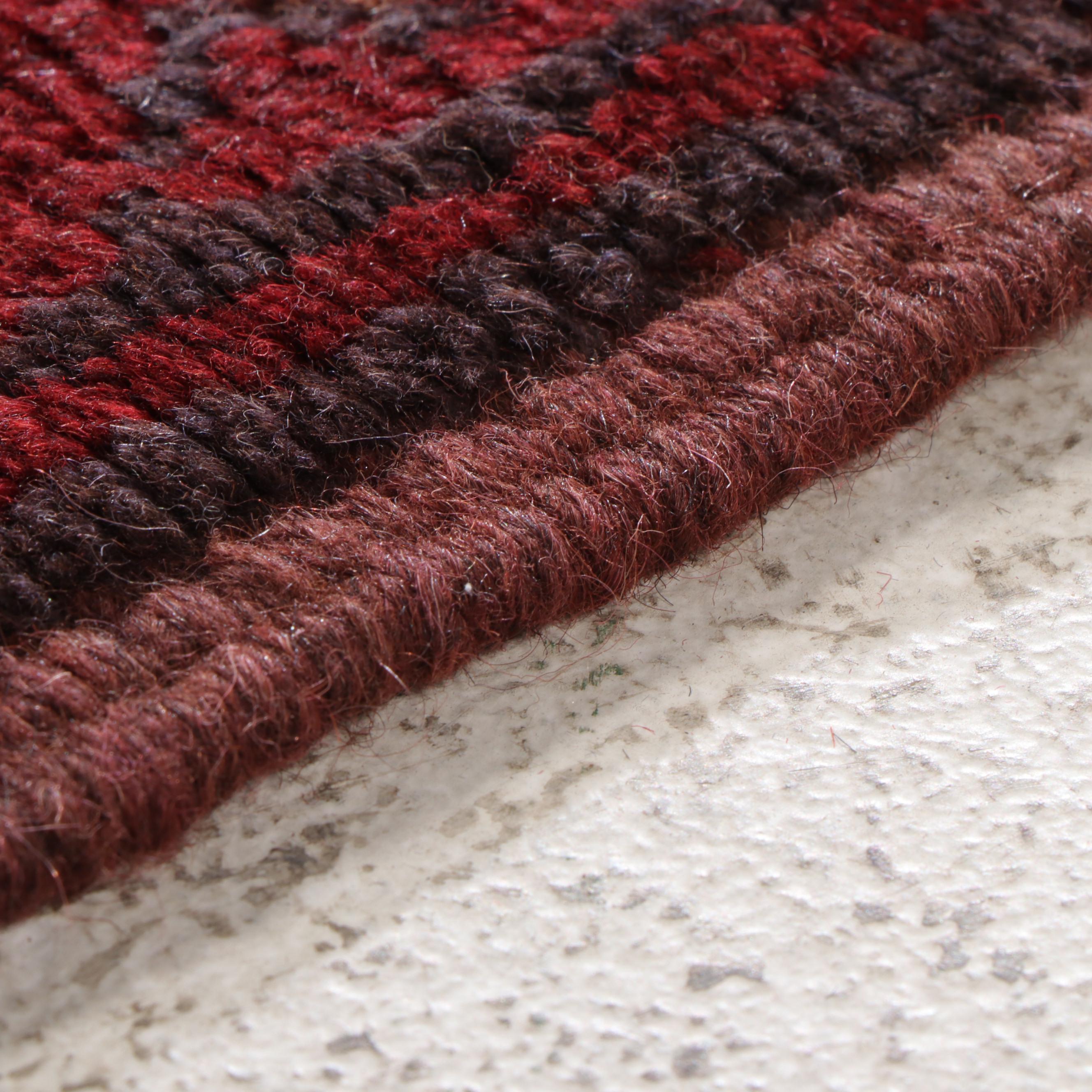 2' x 9' Mixed-Technique Hand-Knotted Afghan Baluch Carpet Runner