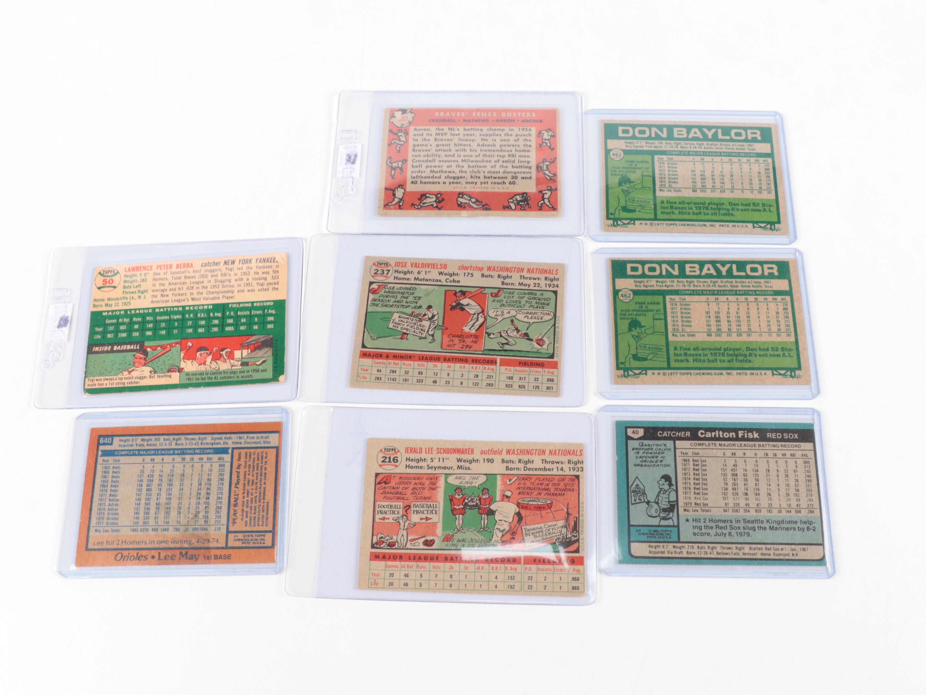 Topps with More Baseball Cards, Yogi Berra, Hank Aaron, and More, 1950s–1980s