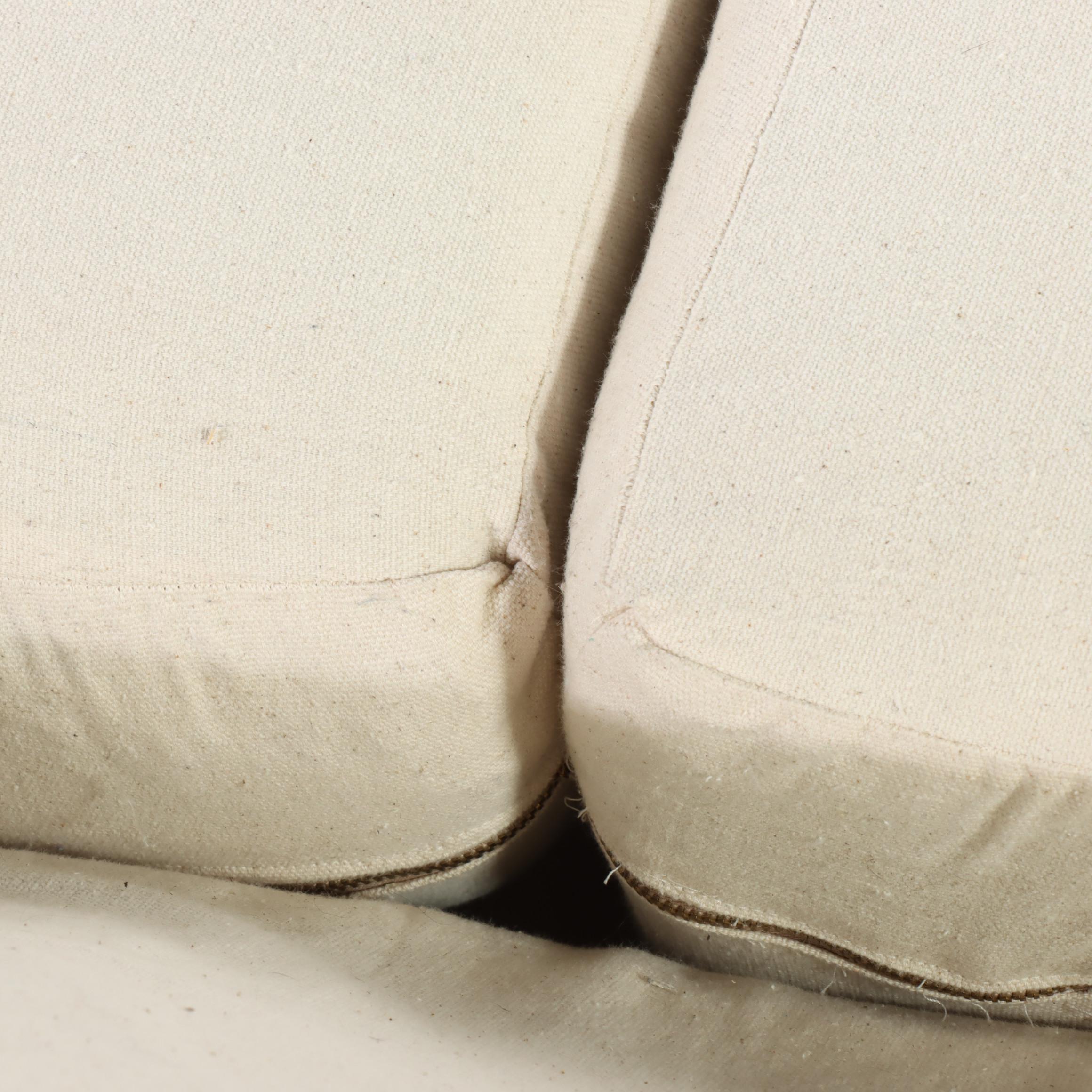 Golden Chair Slipcovered Loveseat Sofa with Back Pillows