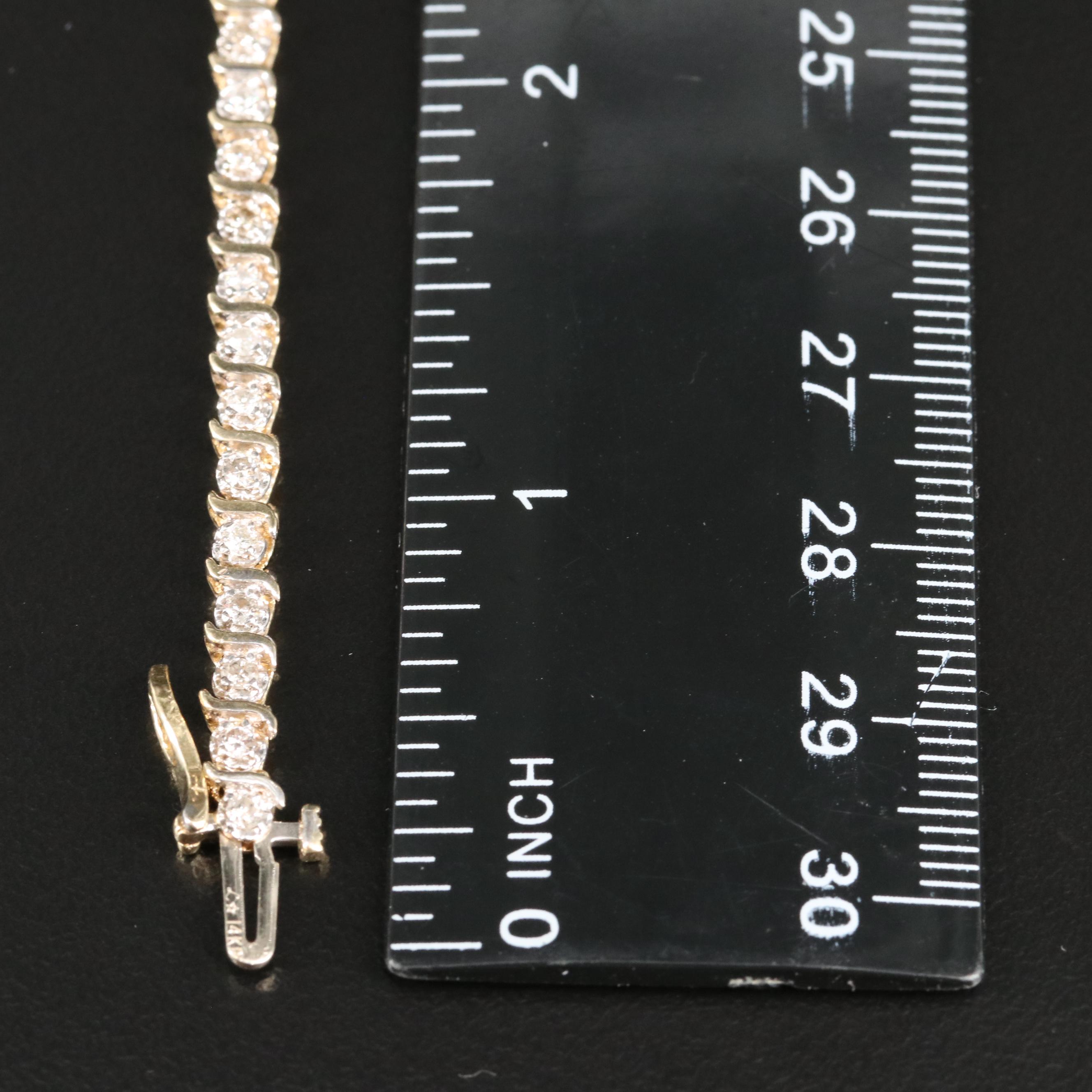 14K 0.97 CTW Diamond Line Bracelet