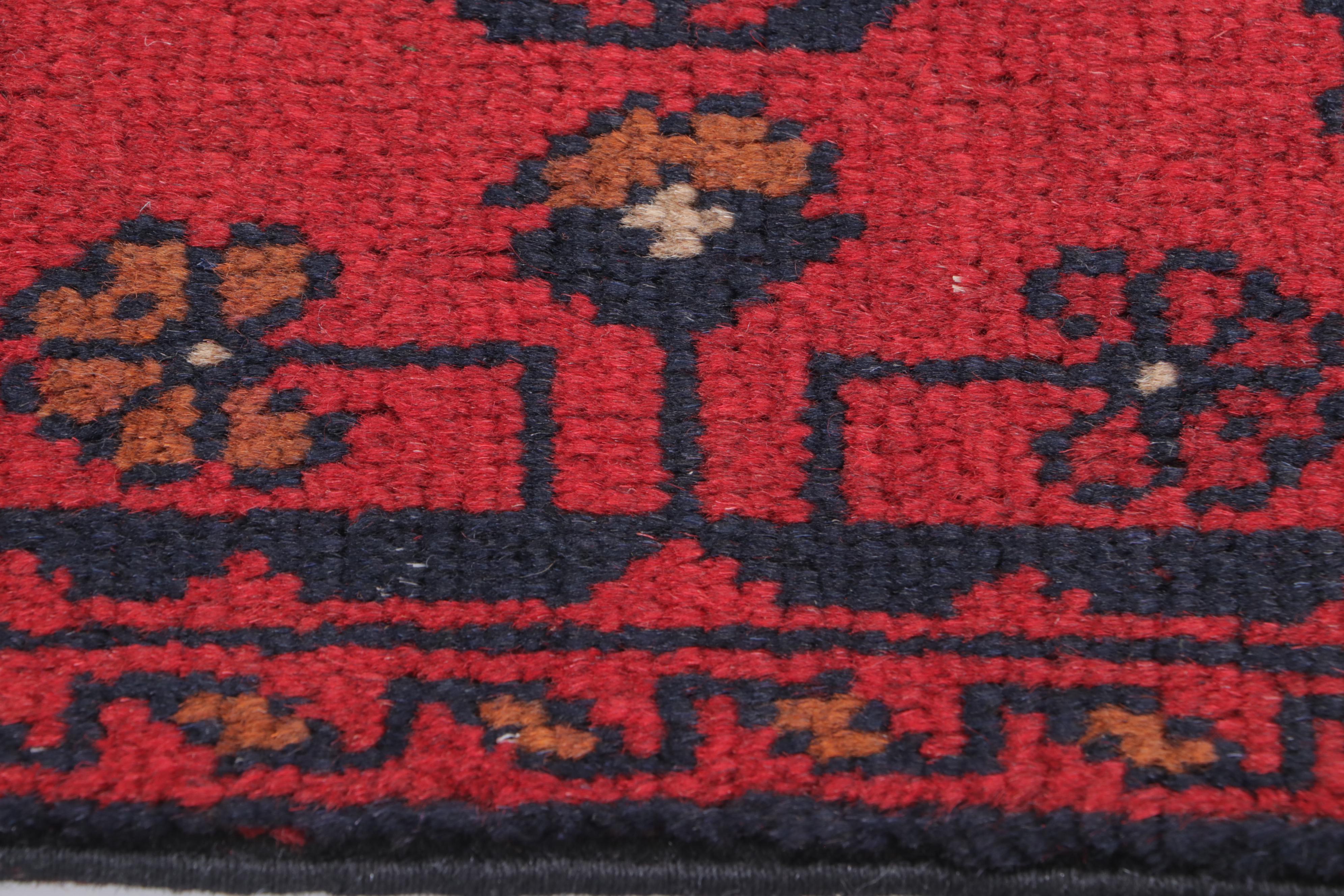 1'9 x 3'3 Hand-Knotted Afghan Baluch Accent Rug