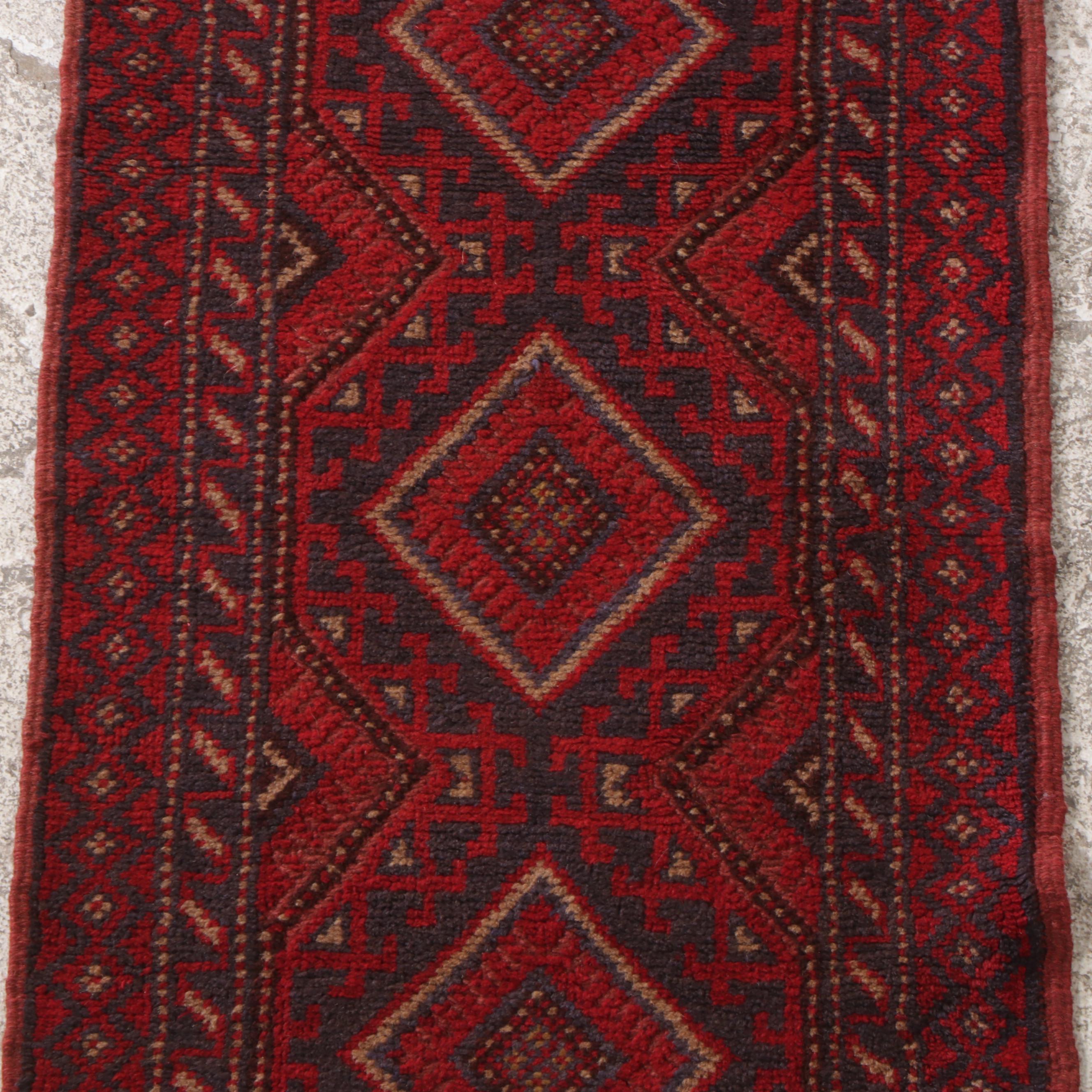 2'1 x 8'5 Hand-Knotted Afghan Mixed Technique Carpet Runner
