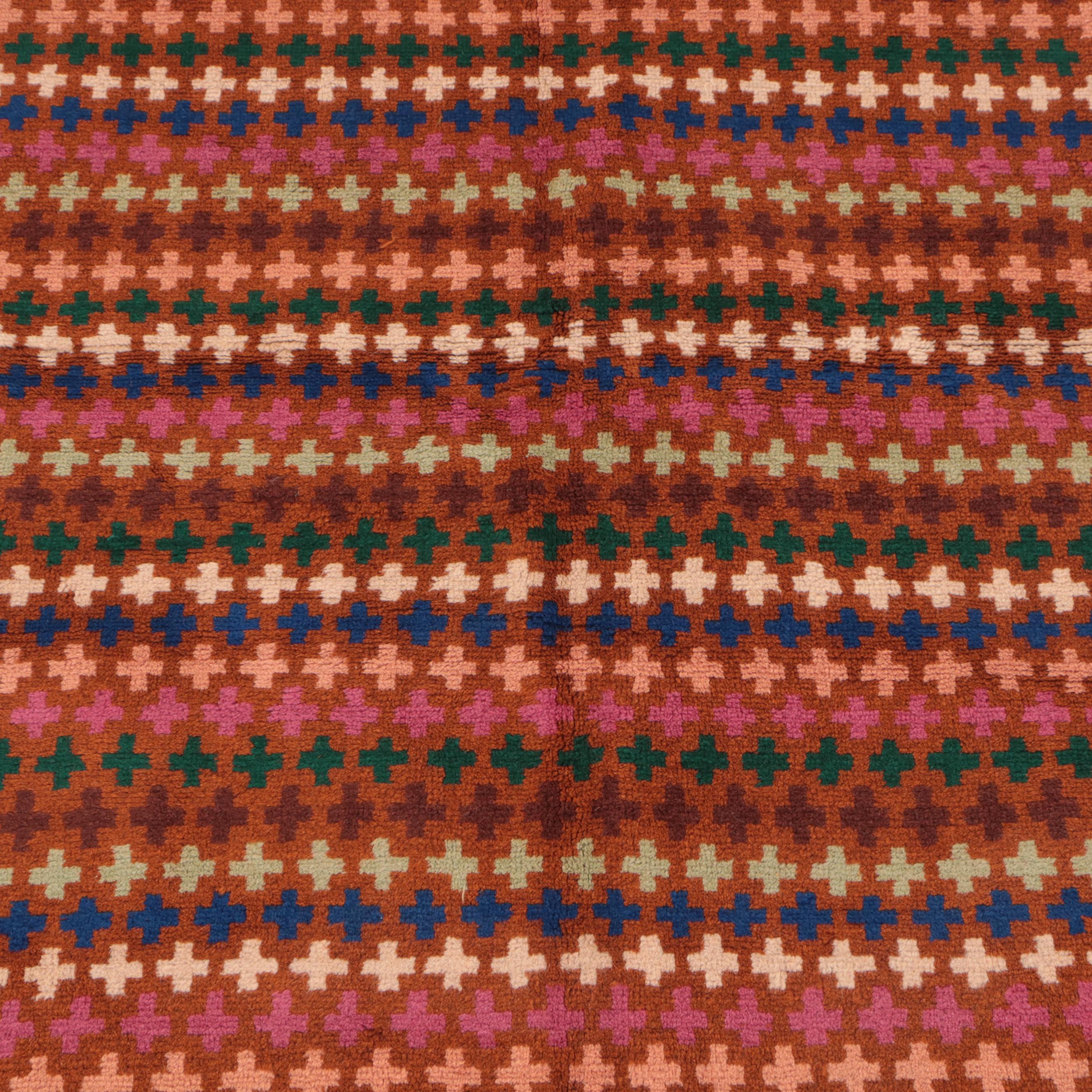 4' x 6'2 Hand-Knotted Indo-Persian Gabbeh Area Rug