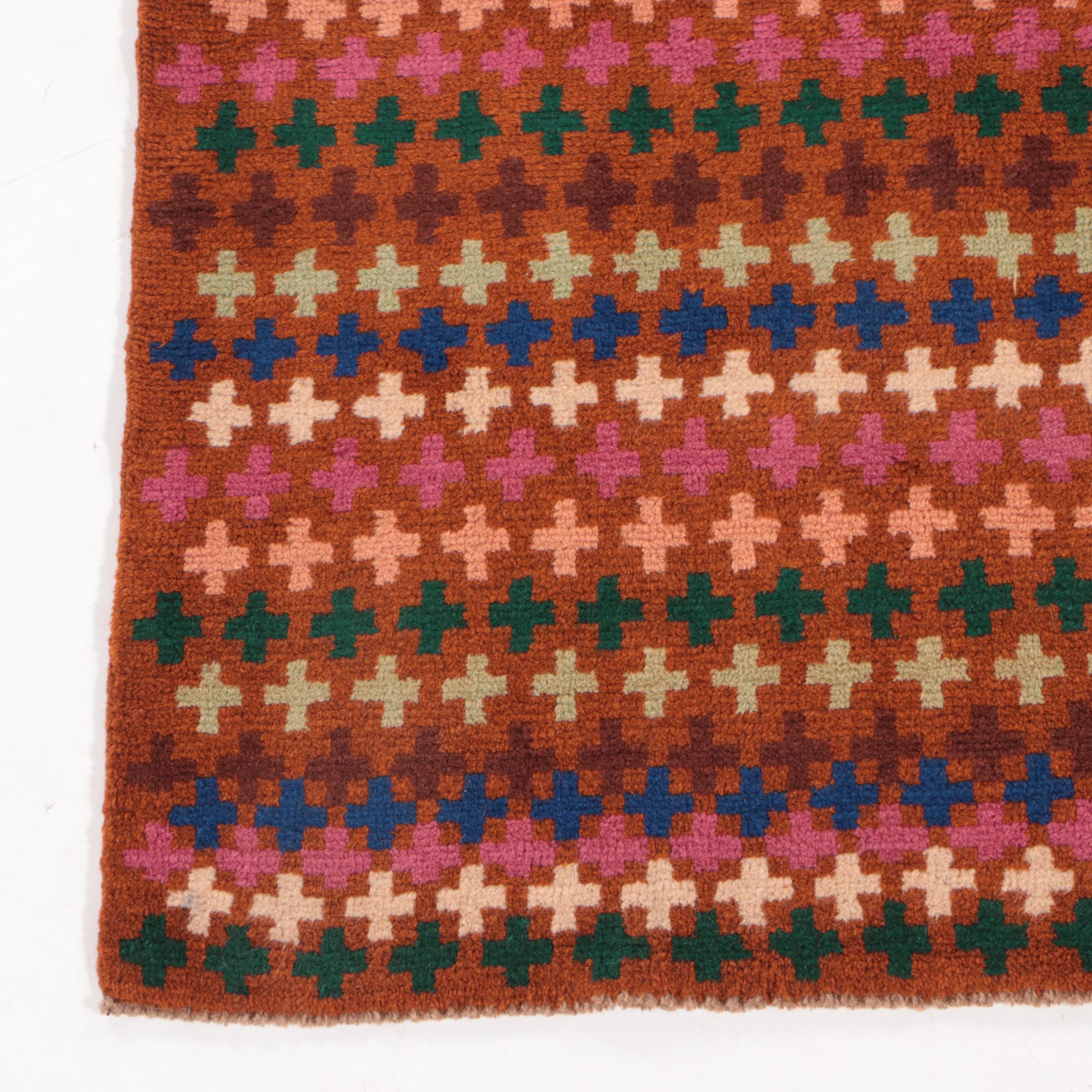 4' x 6'2 Hand-Knotted Indo-Persian Gabbeh Area Rug