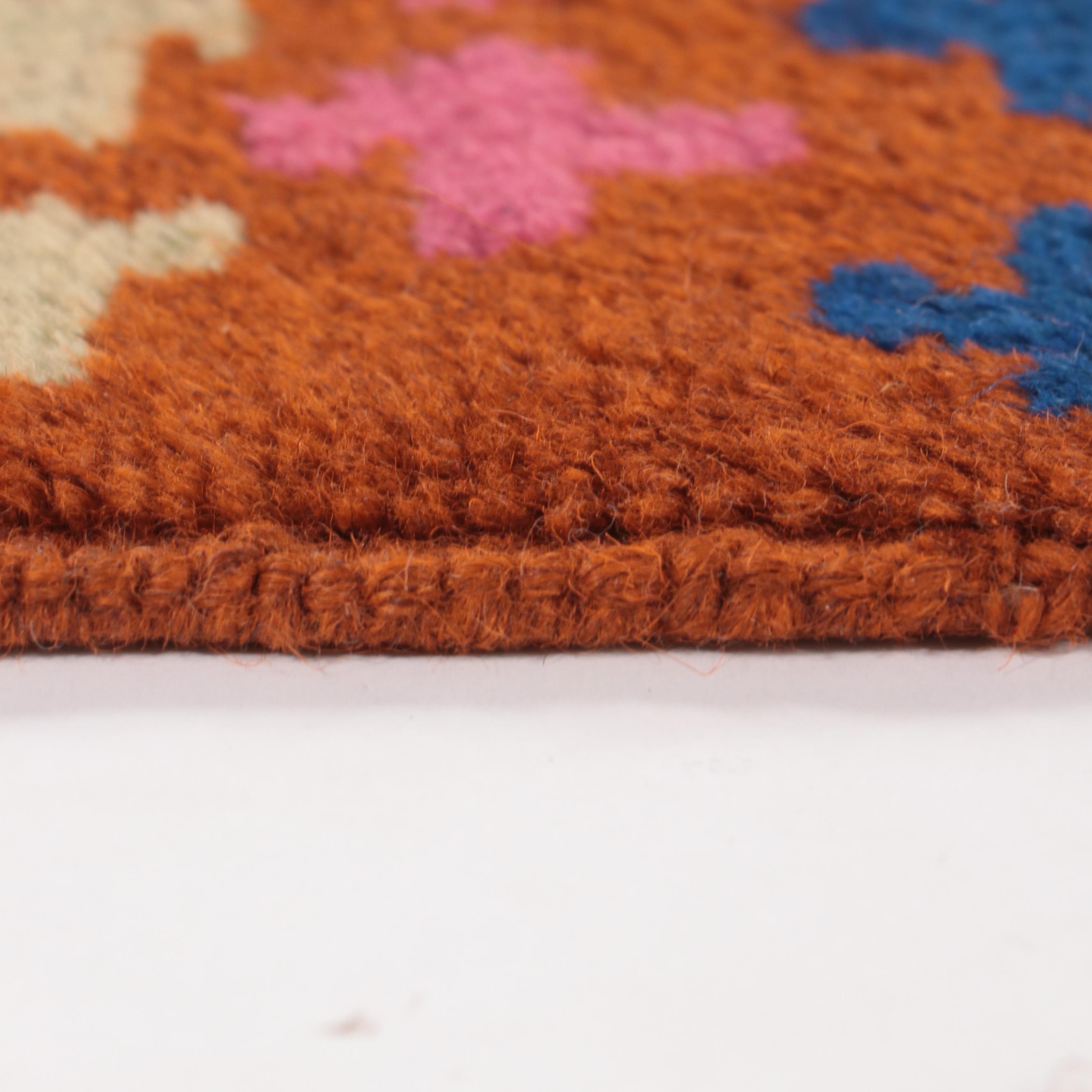 4' x 6'2 Hand-Knotted Indo-Persian Gabbeh Area Rug