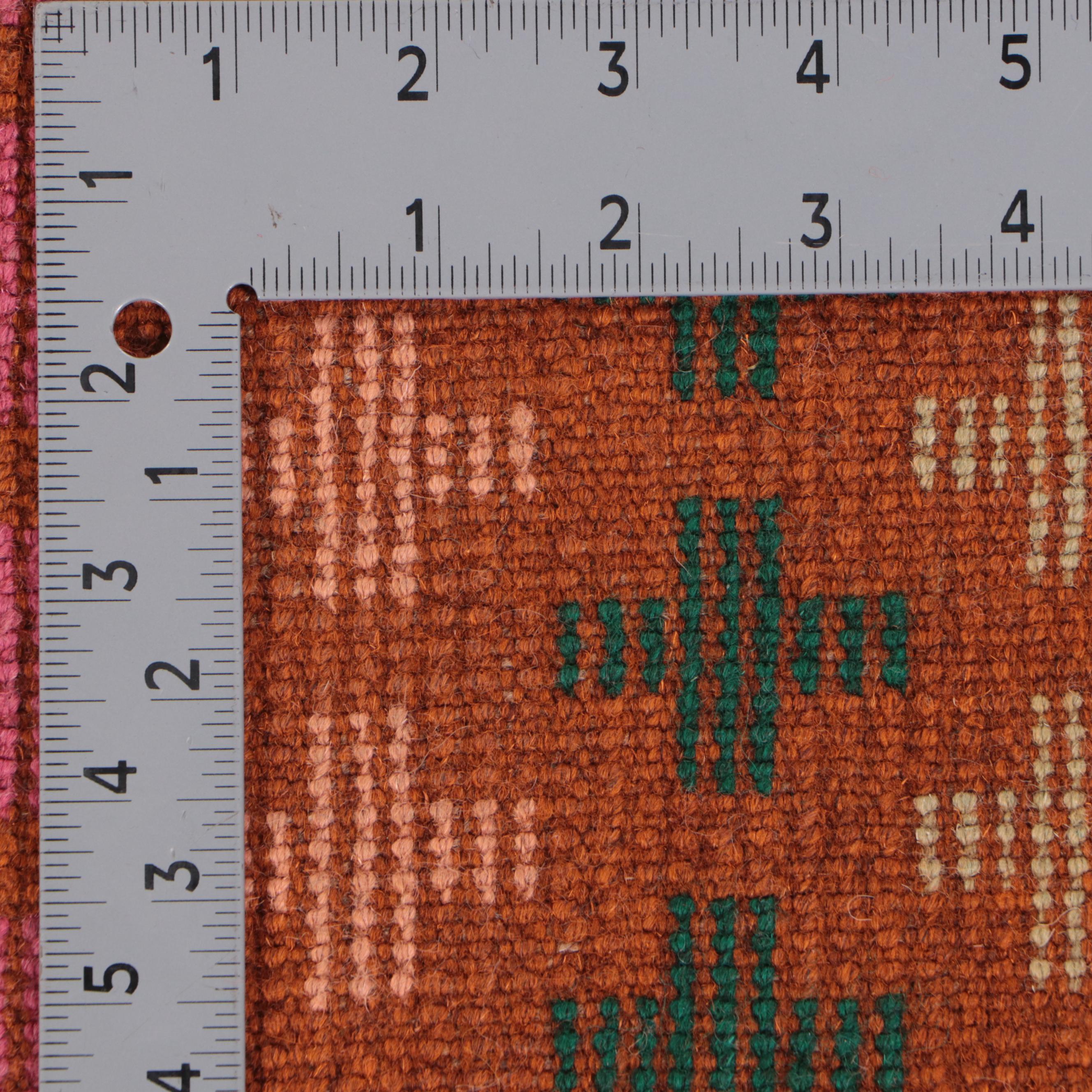 4' x 6'2 Hand-Knotted Indo-Persian Gabbeh Area Rug