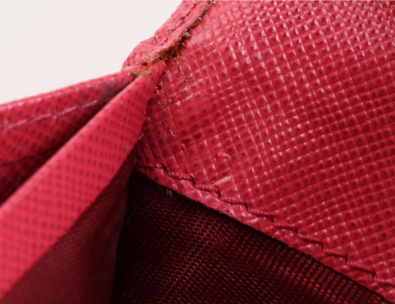 Prada Bow Wallet in Peonia Saffiano Leather