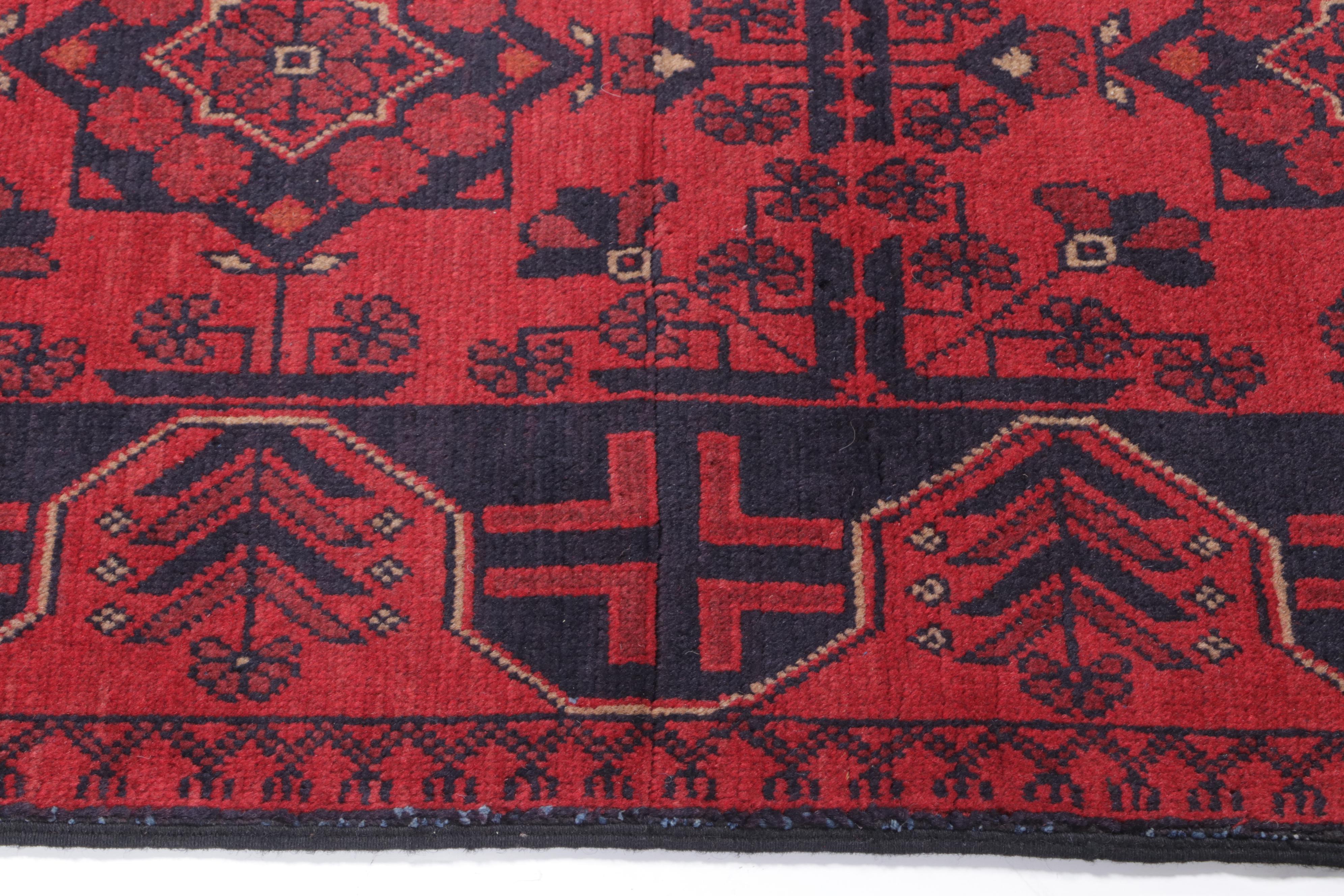 2'5 x 4'3 Hand-Knotted Afghan Kunduz Accent Rug